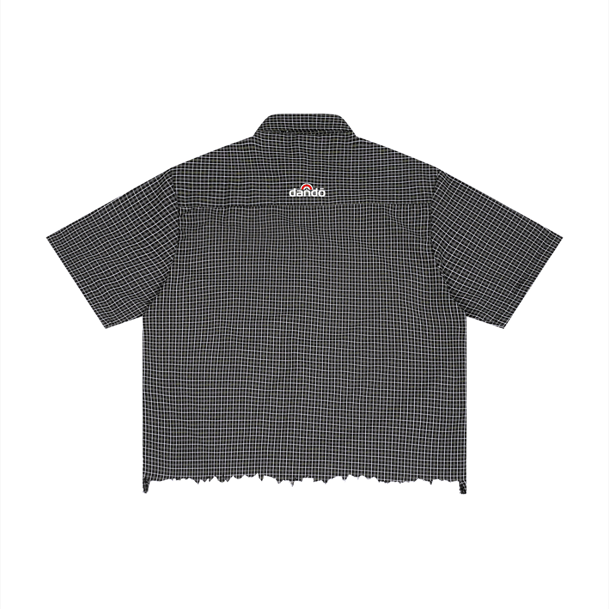 Dandō Distressed Charcoal Plaid Skate Shirt