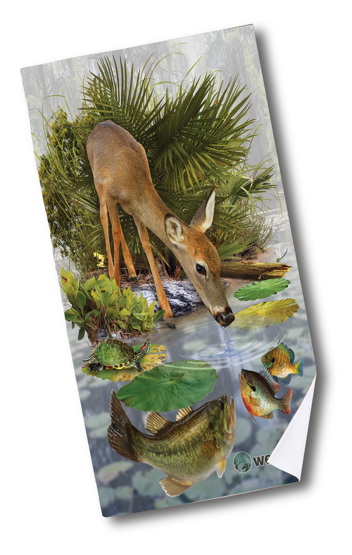 Choctawhatchee Whitetail - Quick-Drying Beach Towel Made from Ultra Soft Low Spin Polyester (35"x60" dimensions) MADE IN USA.
