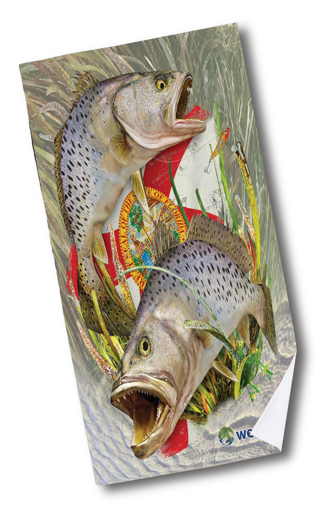 Florida Speckled Trout - Quick-Drying Beach Towel Made from Ultra Soft Low Spin Polyester (35"x60" dimensions) MADE IN USA.
