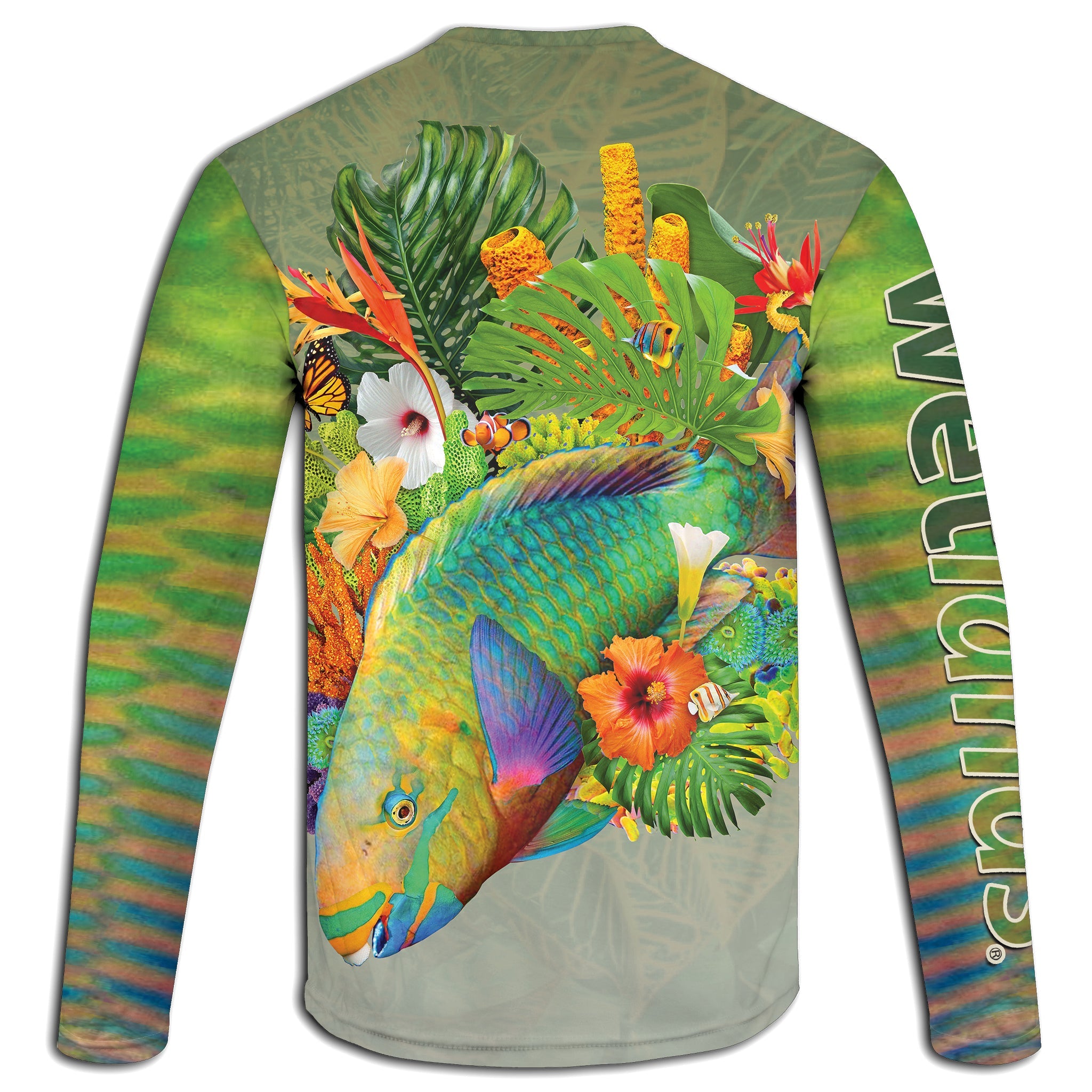 Tropical Mahi Long Sleeve & Short Sleeve Polyester Shirt Long Sleeve / XXXL