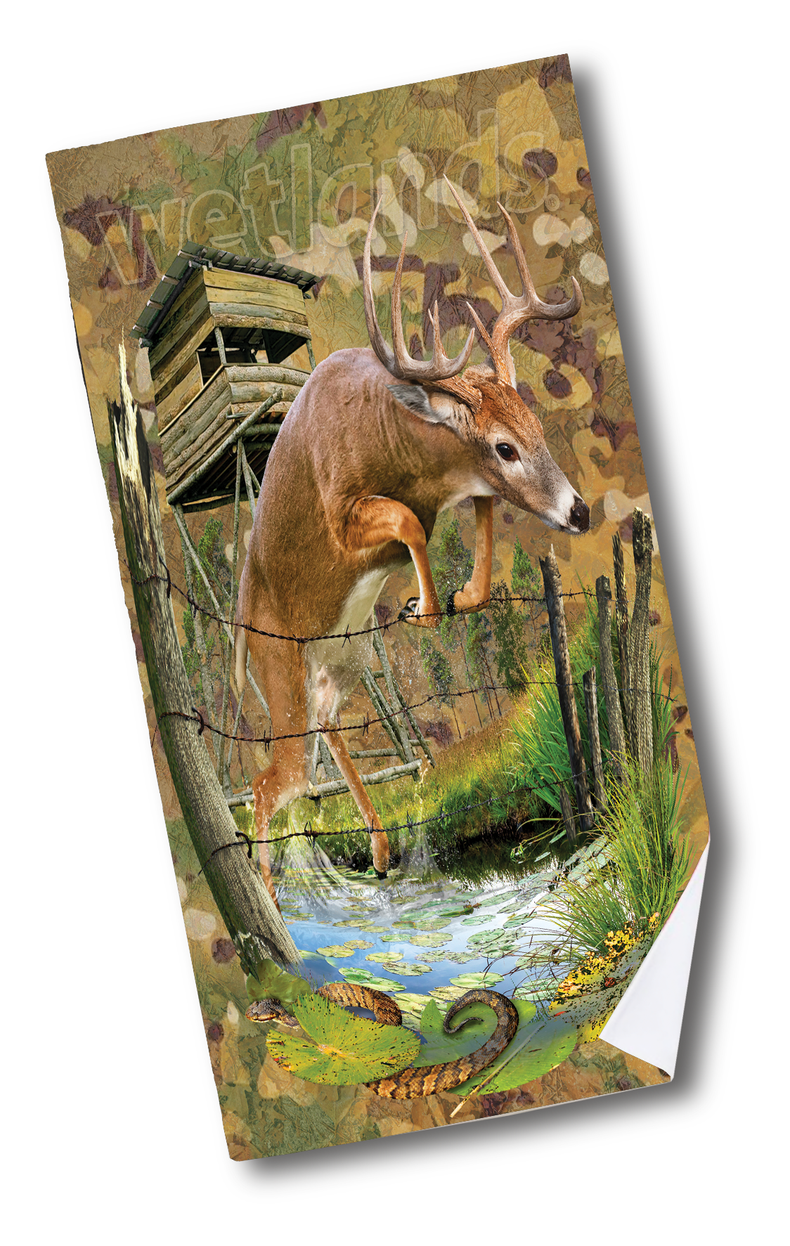 Runaway Buck - Quick-Drying Beach Towel Made from Ultra Soft Low Spin Polyester (35"x60" dimensions) MADE IN USA.