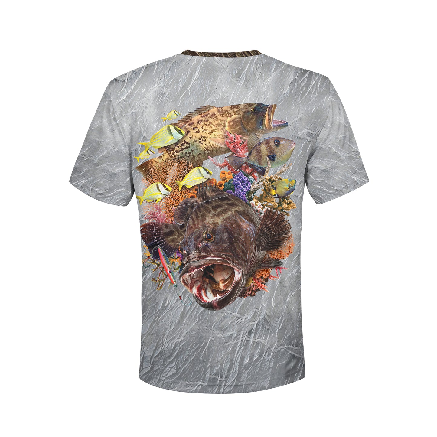 Gulf Groupers - Unisex Long Sleeve Sun Proof Performance Fishing Top with built in Hoodie and Gaiter (short sleeve option also available)