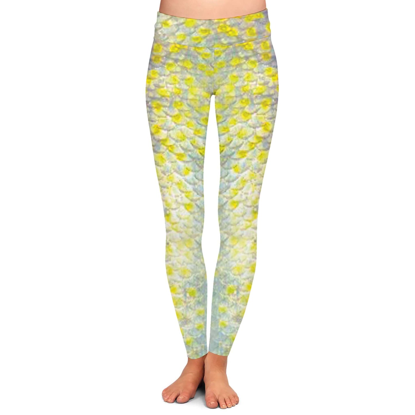 Golden Tilefish - Women's Custom Sport Fishing Leggings featuring Crossfit Design, Double Stitch Seams, Cell/Tool Pocket MADE IN USA.