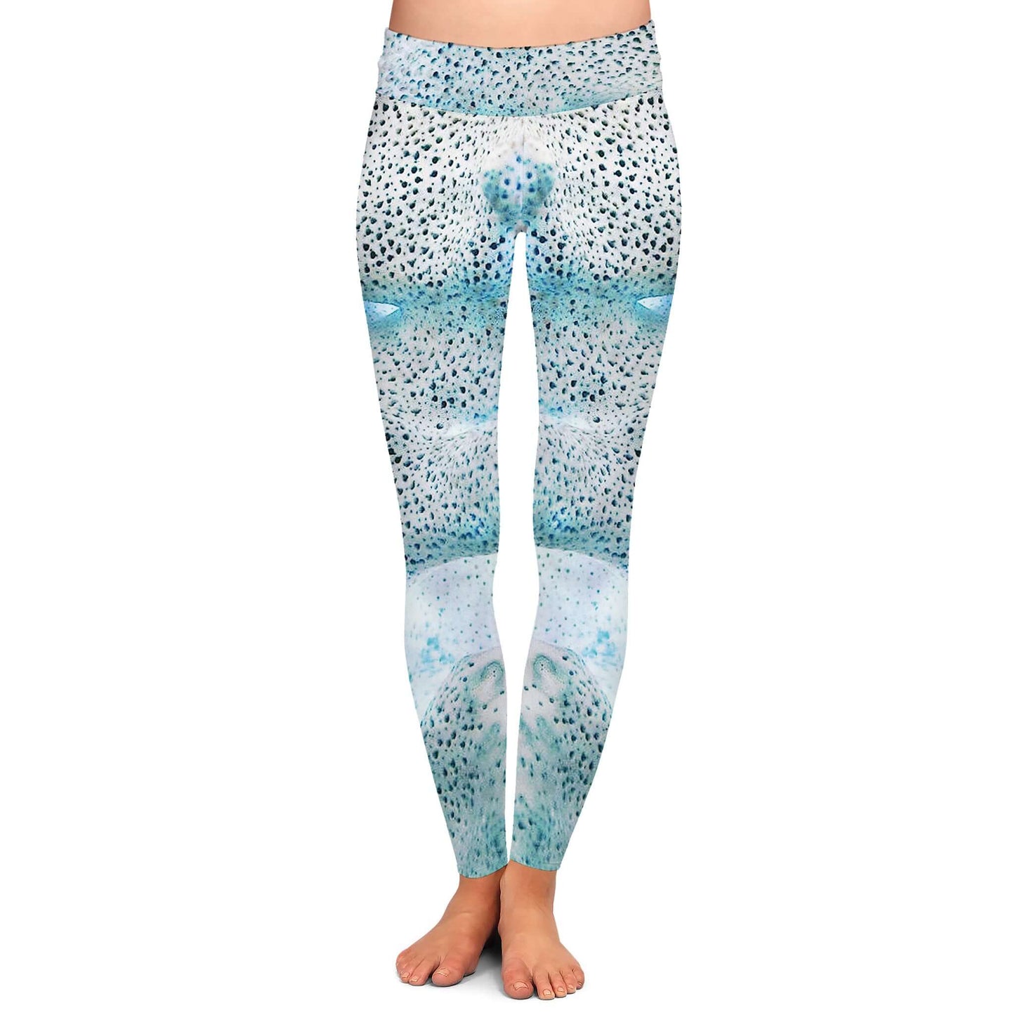 Spotted Mahi - Women's Custom Sport Fishing Leggings featuring Crossfit Design, Double Stitch Seams, Cell/Tool Pocket MADE IN USA.