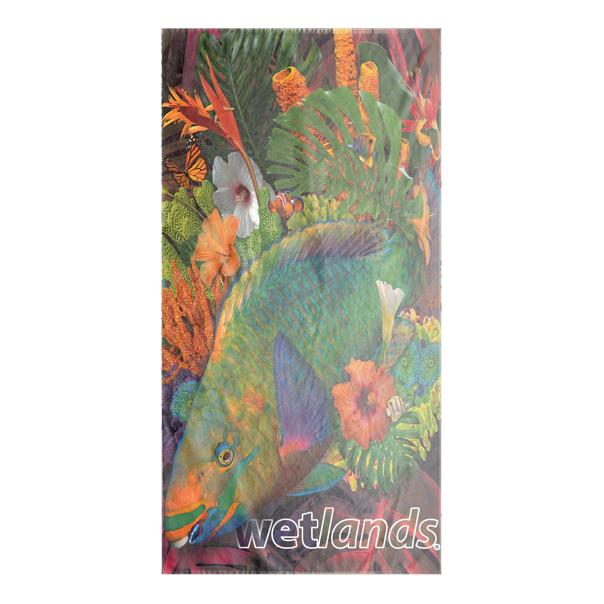 Purple Parrotfish - Beach Towel-35x60