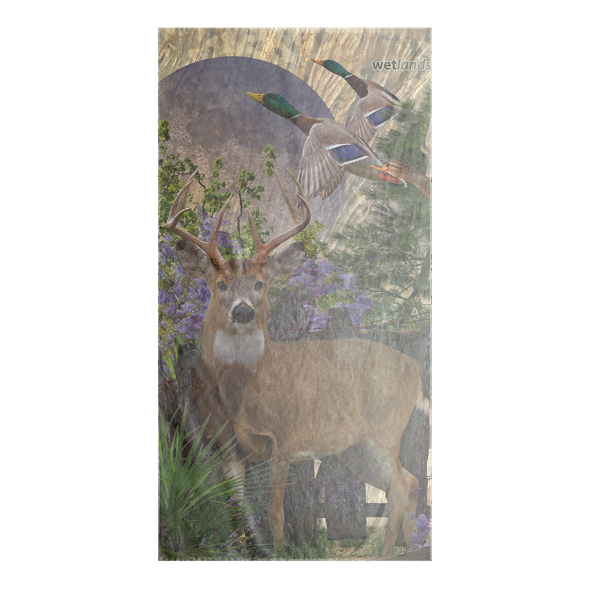 Full Moon Buck - Beach Towel-35x60