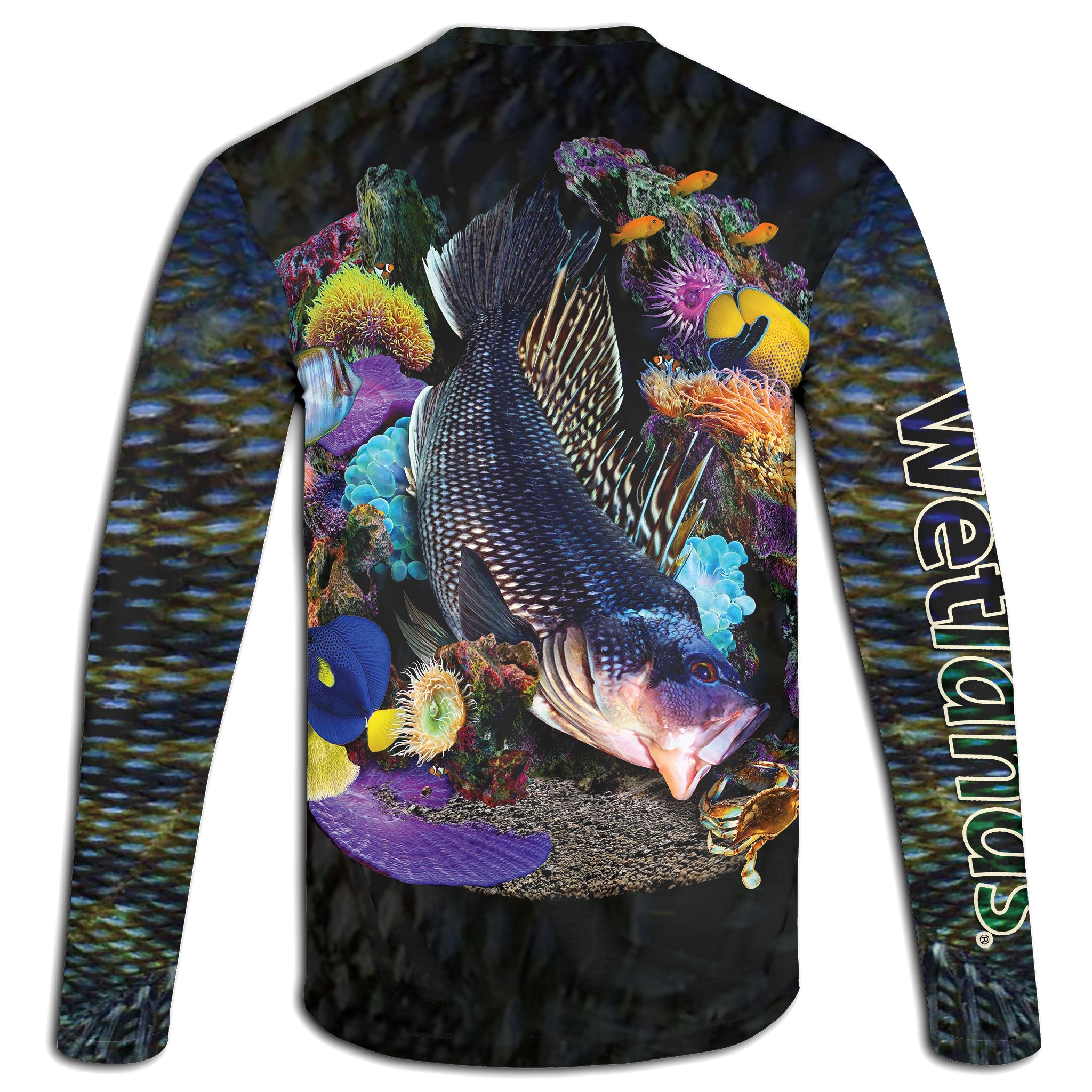 Black Seabass Wetlands Performance Apparel