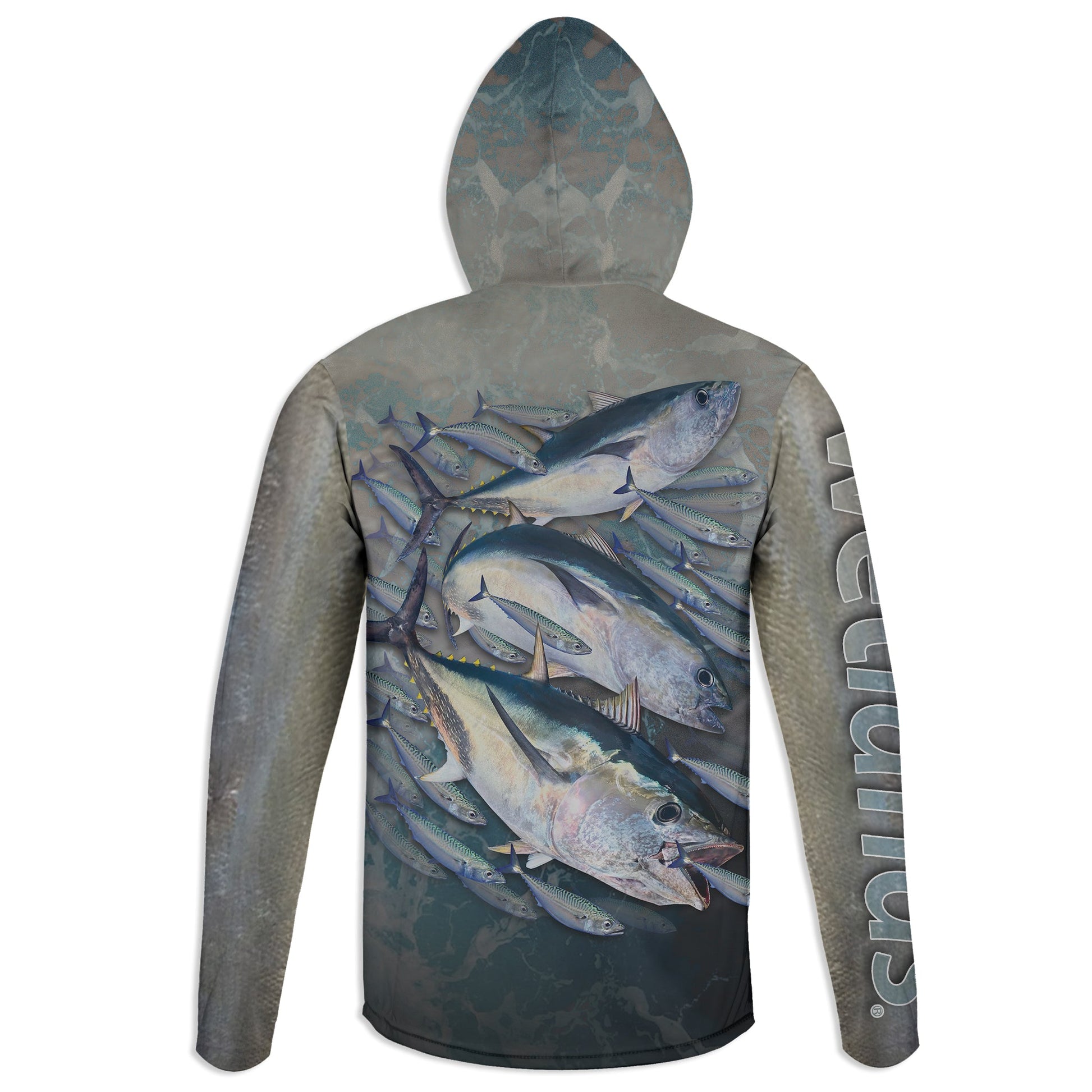 Bluefin Tuna Hoodie Gaiter Wetlands Performance Apparel