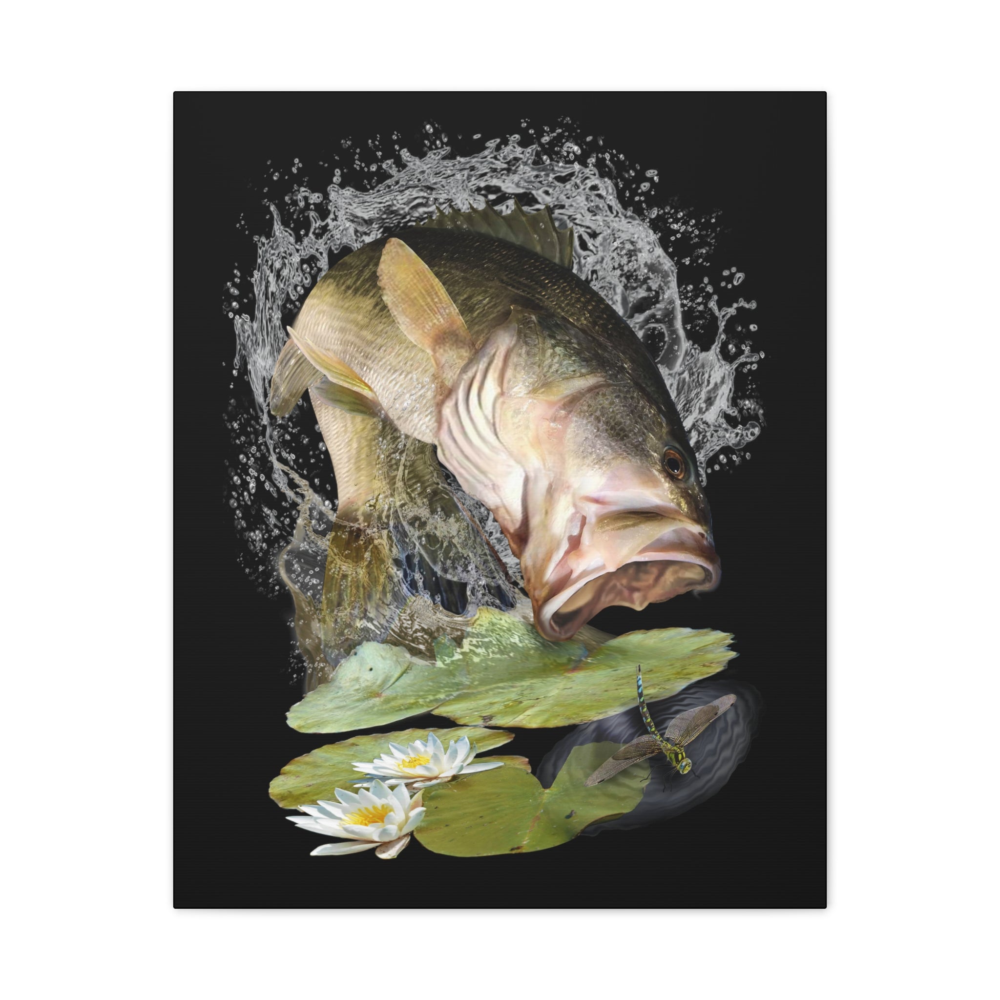 Breaching Bass Canvas Wetlands Performance Apparel