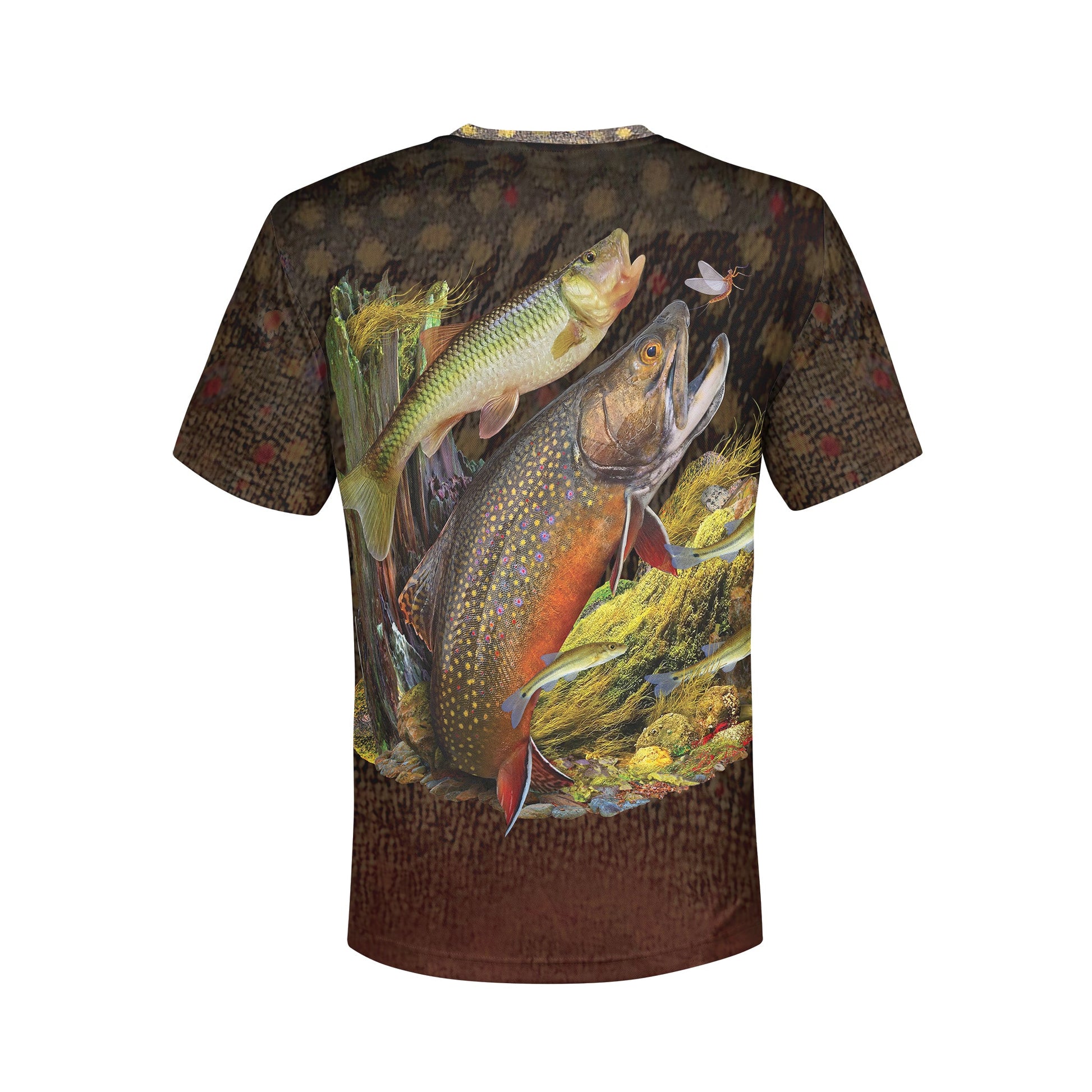 Brook Trout Hooded Sport Tec Performance Shirt, Long Sleeve