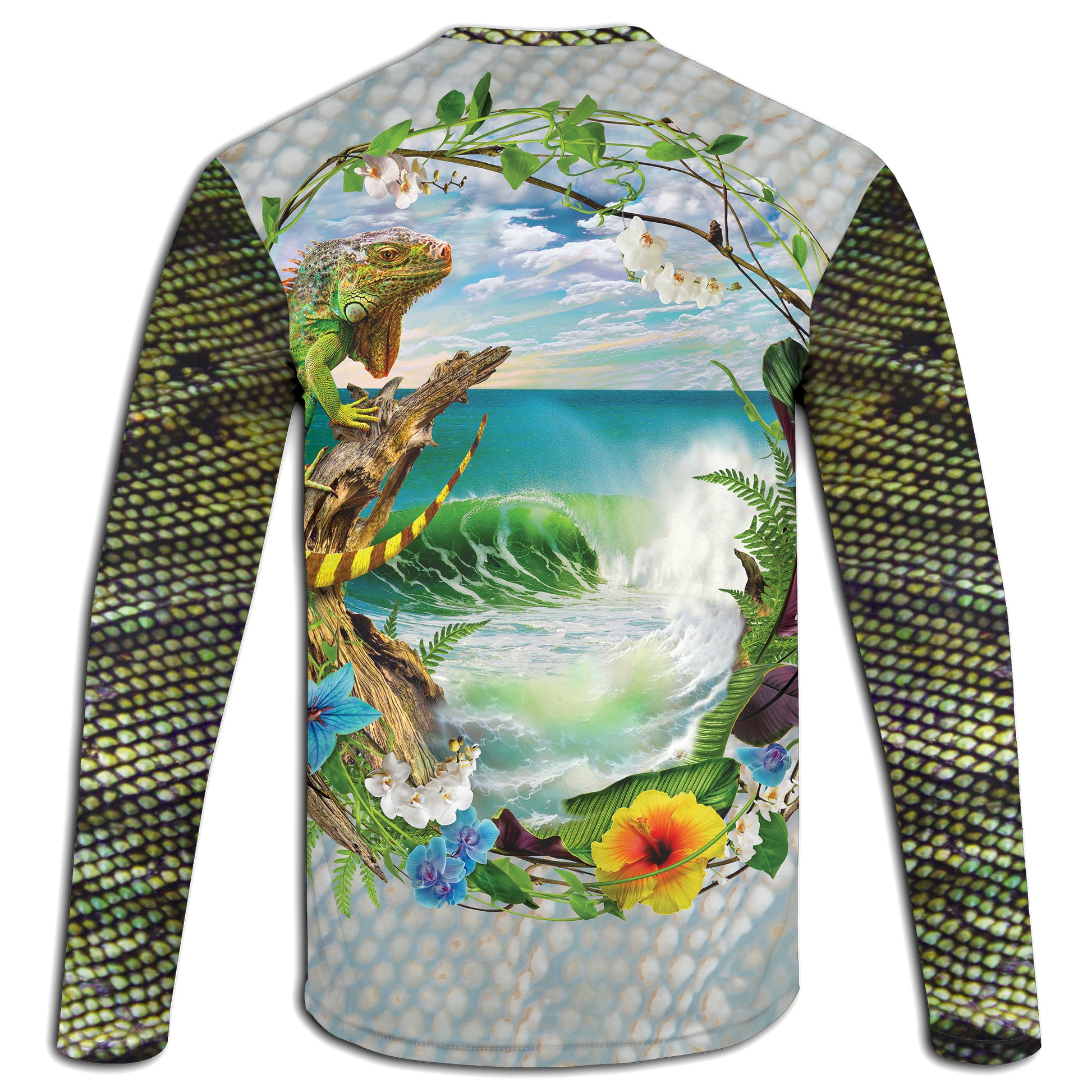 Green Iguana Surf Series Wetlands Performance Apparel