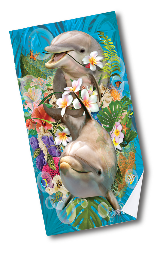 Tropical Dolphins - Beach Towel-35x60