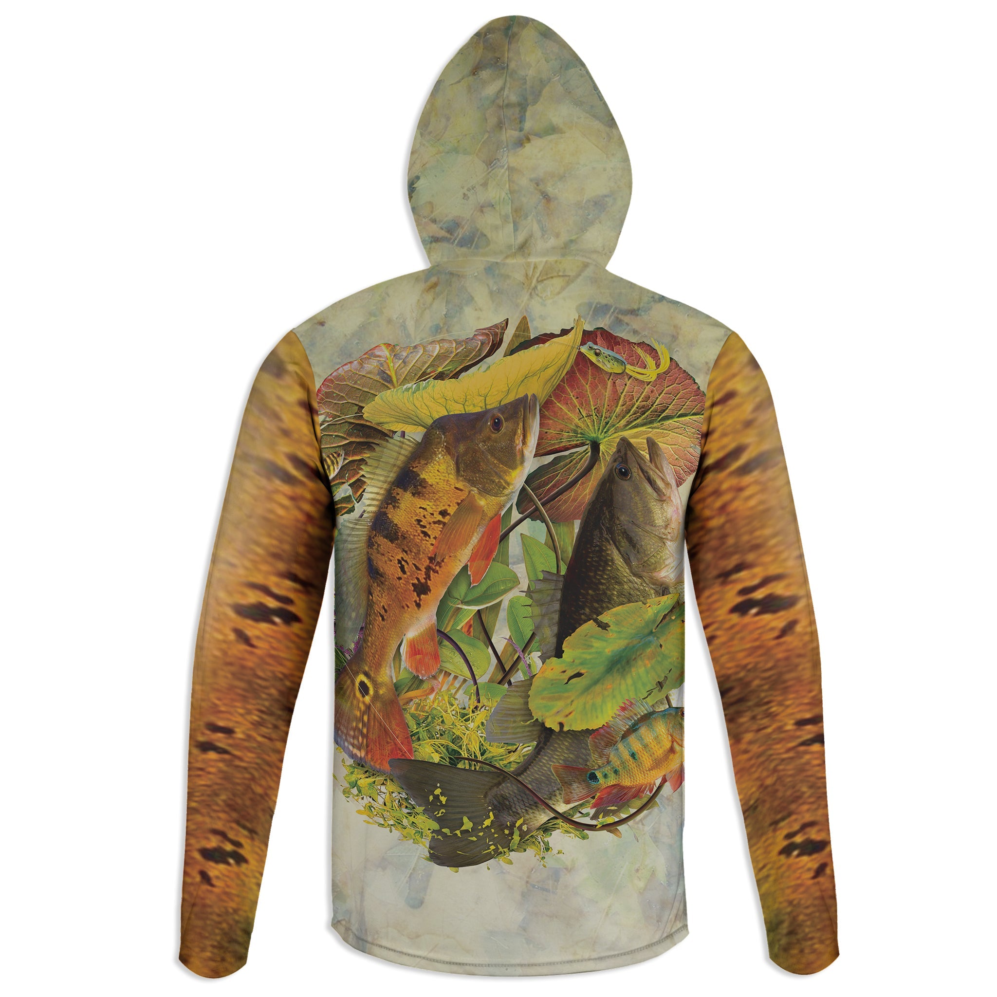 Largemouth & Peacock Hoodie Gaiter Wetlands Performance Apparel