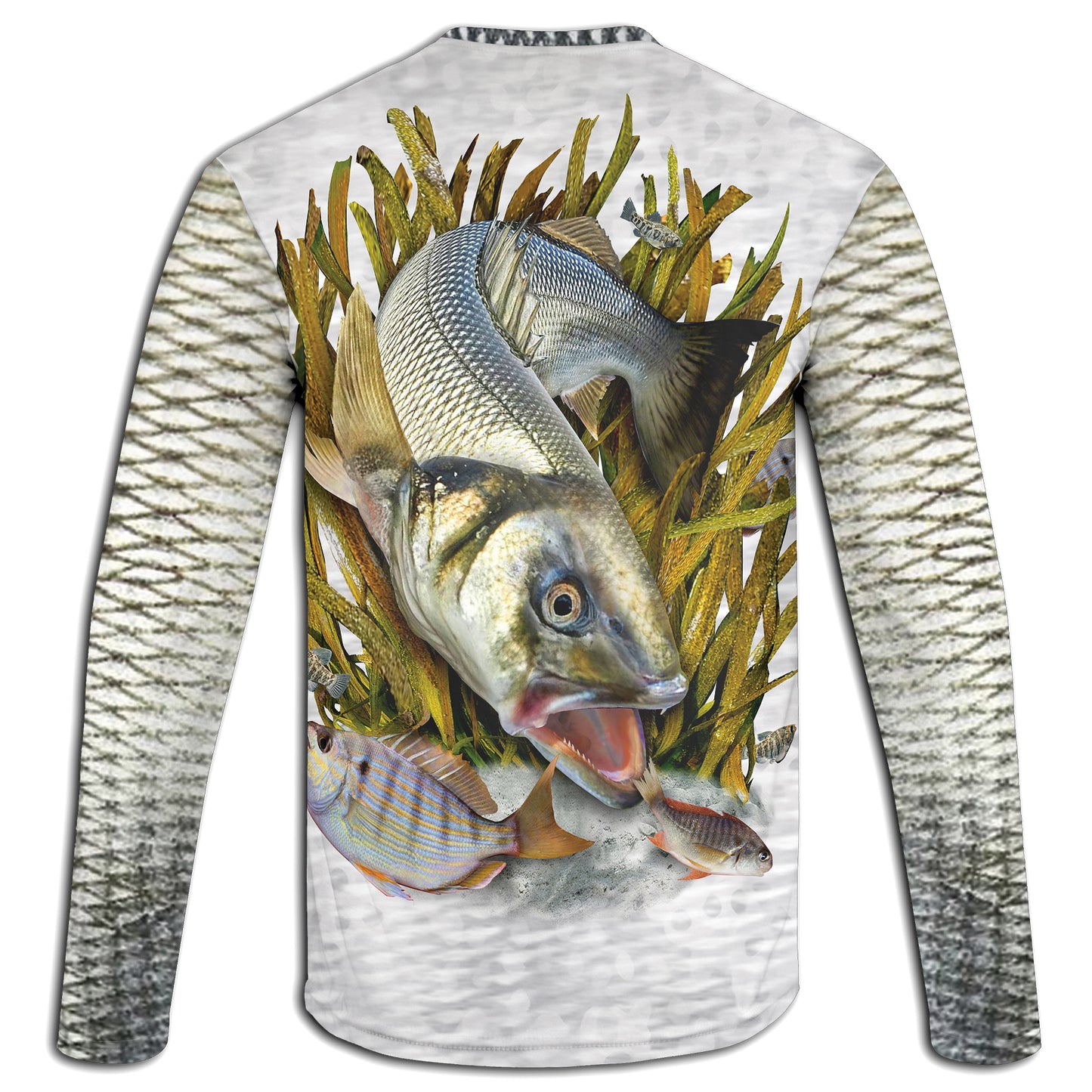 Silver Seatrout - Unisex Sun Proof Long Sleeve or Short Sleeve Performance Fishing Top 100% AMERICAN MADE