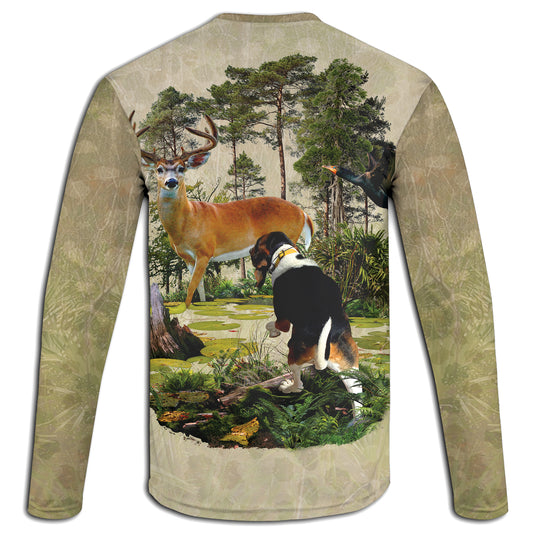 County Line - Unisex Sun Proof Long Sleeve or Short Sleeve Performance Hunting Top 100% AMERICAN MADE