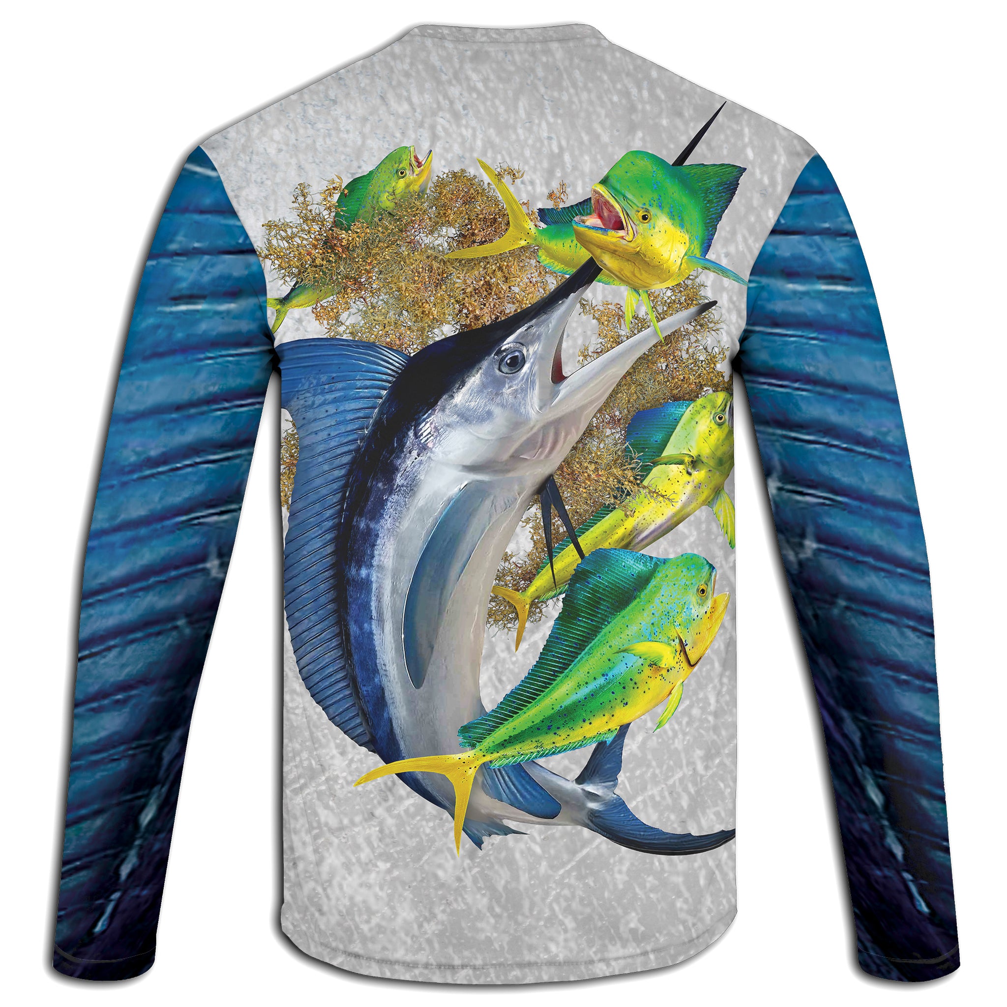 White Marlin - Unisex Sun Proof Long Sleeve or Short Sleeve Performance Fishing Top 100% AMERICAN MADE