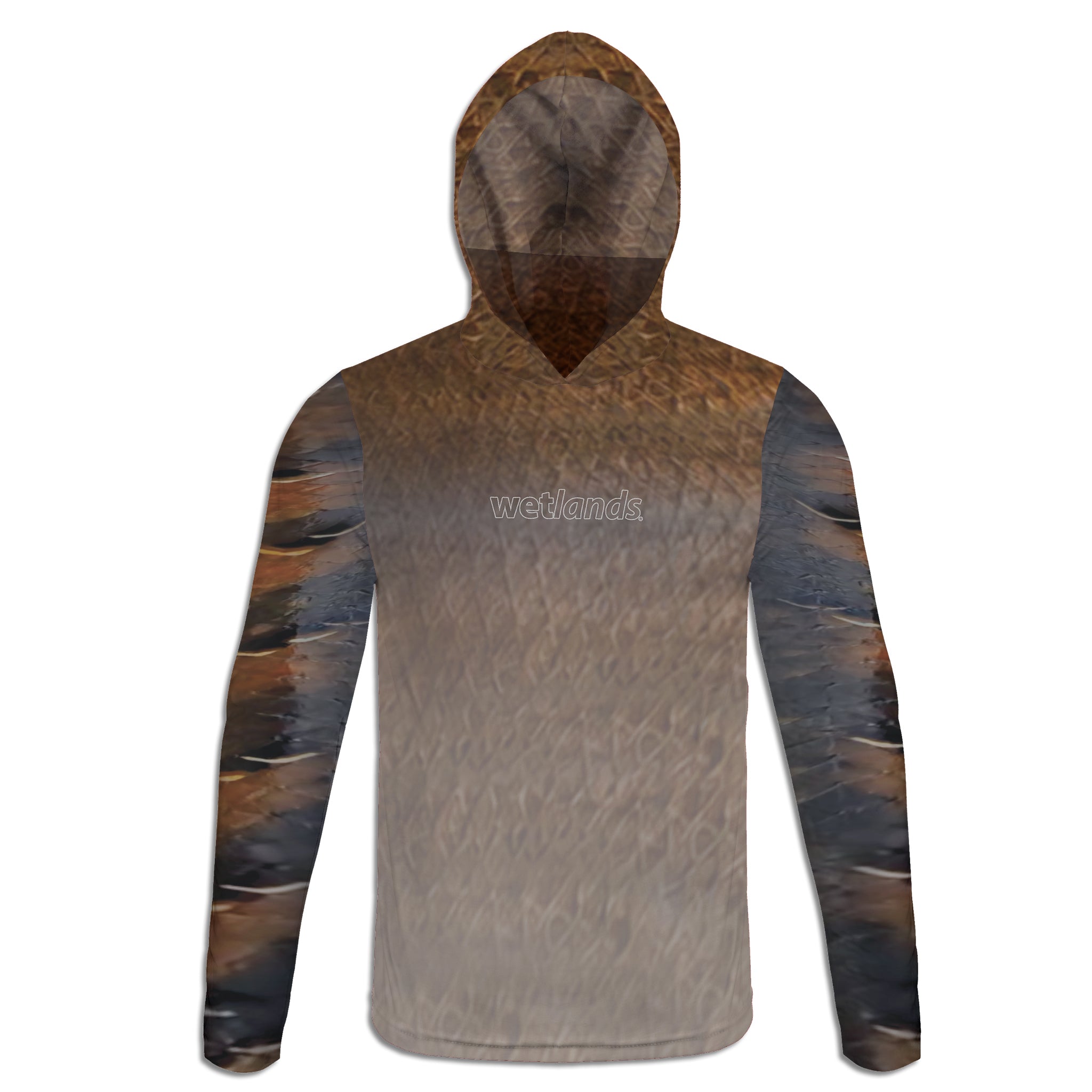 Snakehead and Oscar - Unisex Long Sleeve Sun Proof Performance Fishing Top with built in Hoodie and Gaiter (short sleeve option also available)
