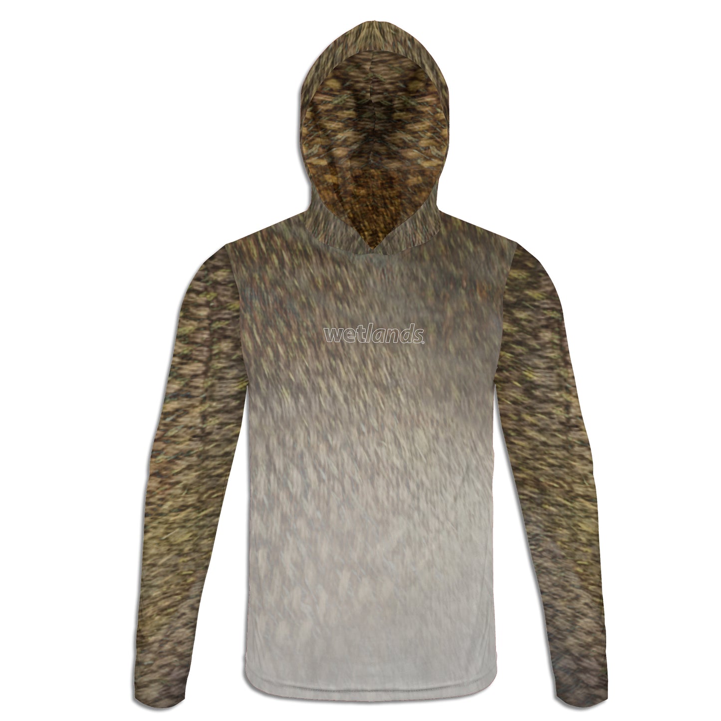 Lake Trout and Sculpin - Unisex Long Sleeve Sun Proof Performance Fishing Top with built in Hoodie and Gaiter (short sleeve option also available)