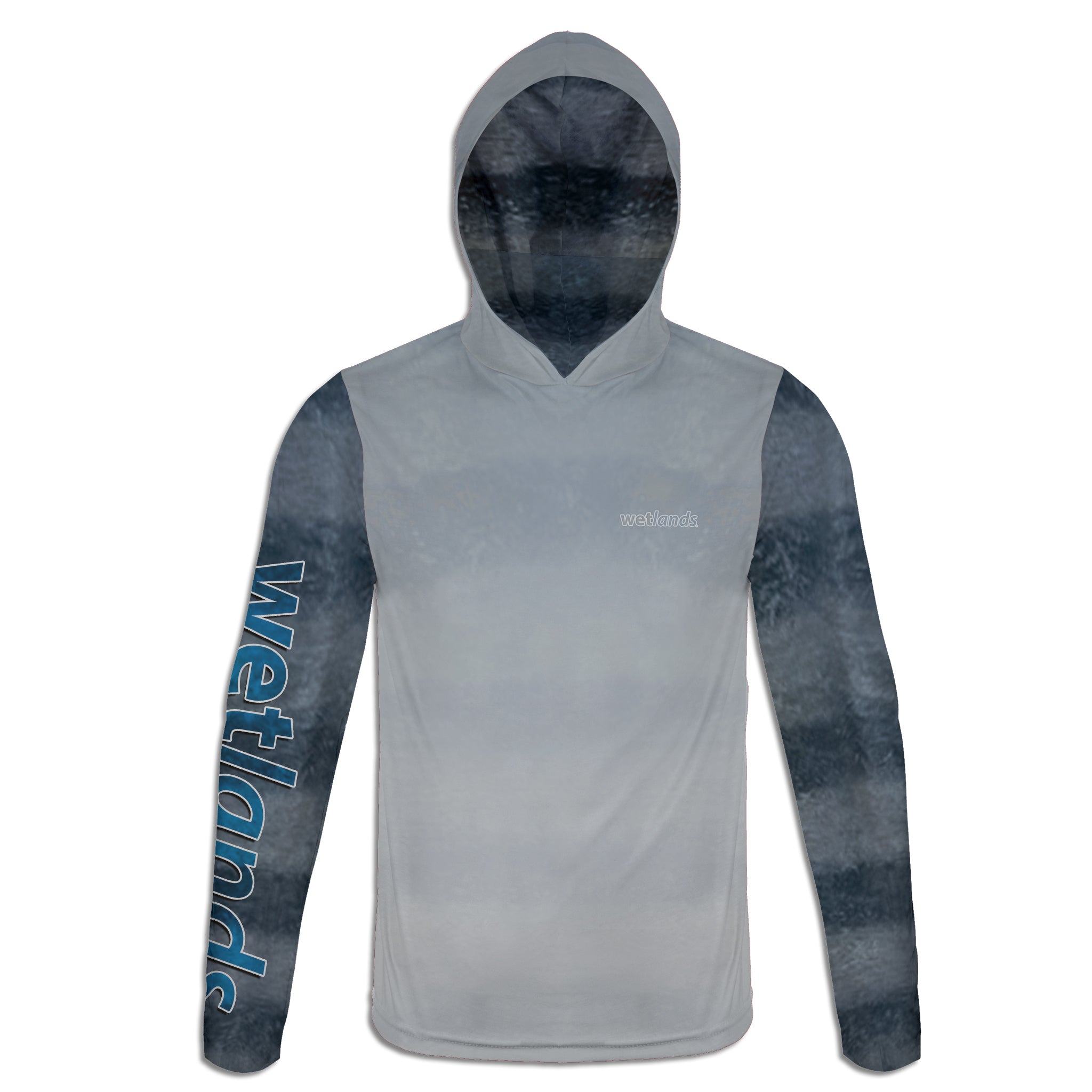 Atlantic Striped Wolf Fish - Unisex Long Sleeve Sun Proof Performance Fishing Top with built in Hoodie and Gaiter (short sleeve option also available)