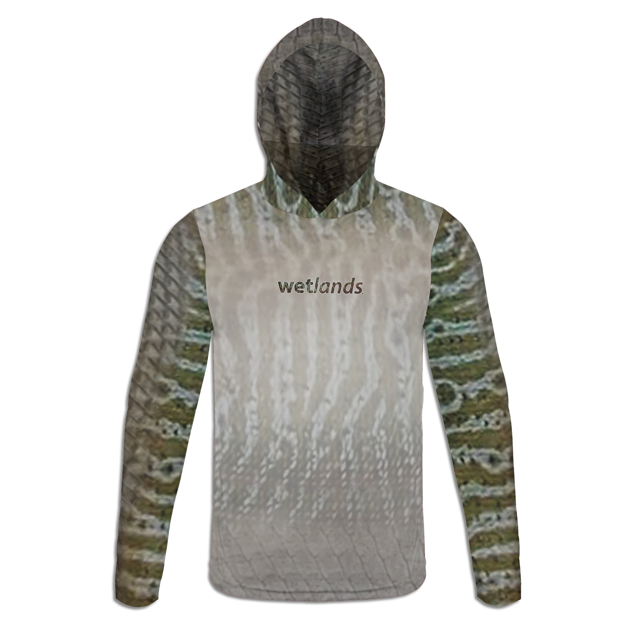Muskie and Gar - Unisex Long Sleeve Sun Proof Performance Fishing Top with built in Hoodie and Gaiter (short sleeve option also available)