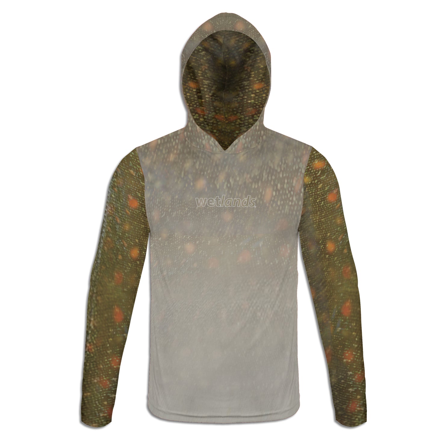 Bull Trout - Unisex Long Sleeve Sun Proof Performance Fishing Top with built in Hoodie and Gaiter (short sleeve option also available)
