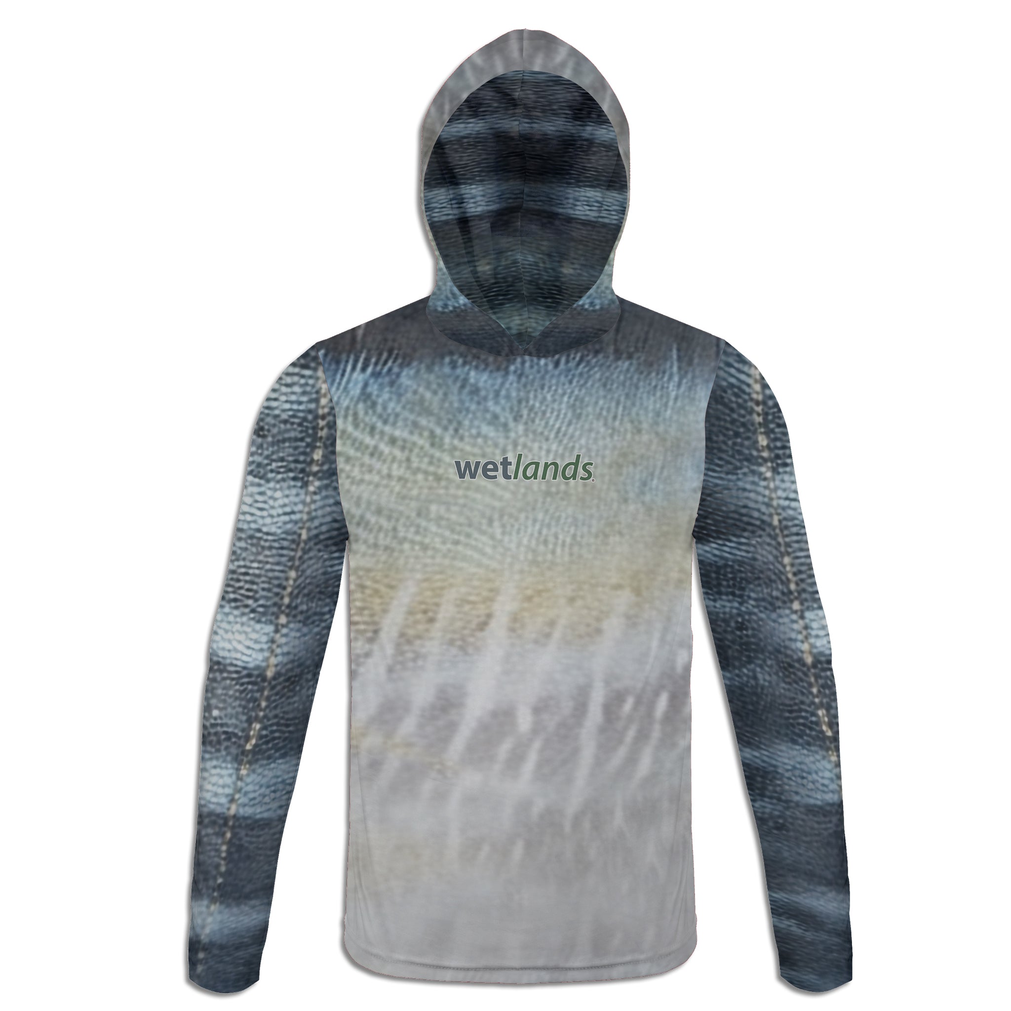 Wahoo and Tuna - Unisex Long Sleeve Sun Proof Performance Fishing Top with built in Hoodie and Gaiter (short sleeve option also available)