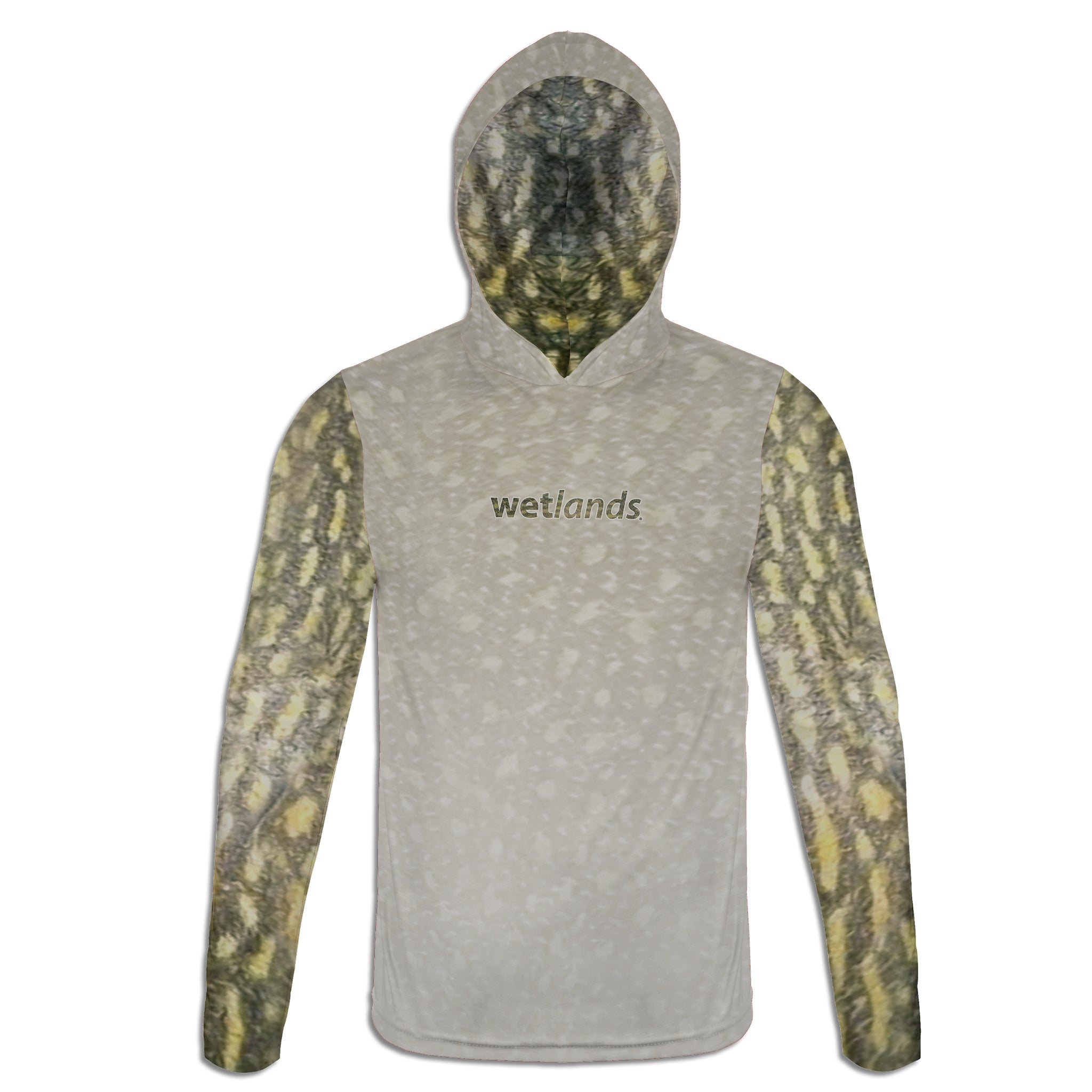 Pike and Pumpkinseed - Unisex Long Sleeve Sun Proof Performance Fishing Top with built in Hoodie and Gaiter (short sleeve option also available)