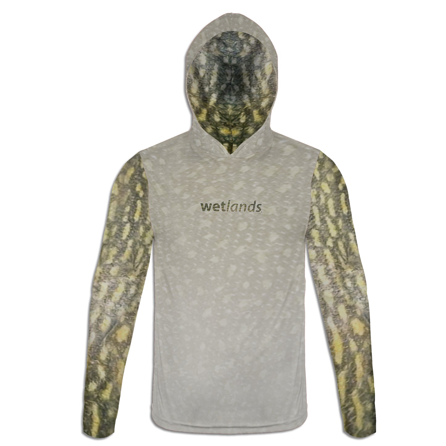 Pike and Pumpkinseed - Unisex Long Sleeve Sun Proof Performance Fishing Top with built in Hoodie and Gaiter (short sleeve option also available)