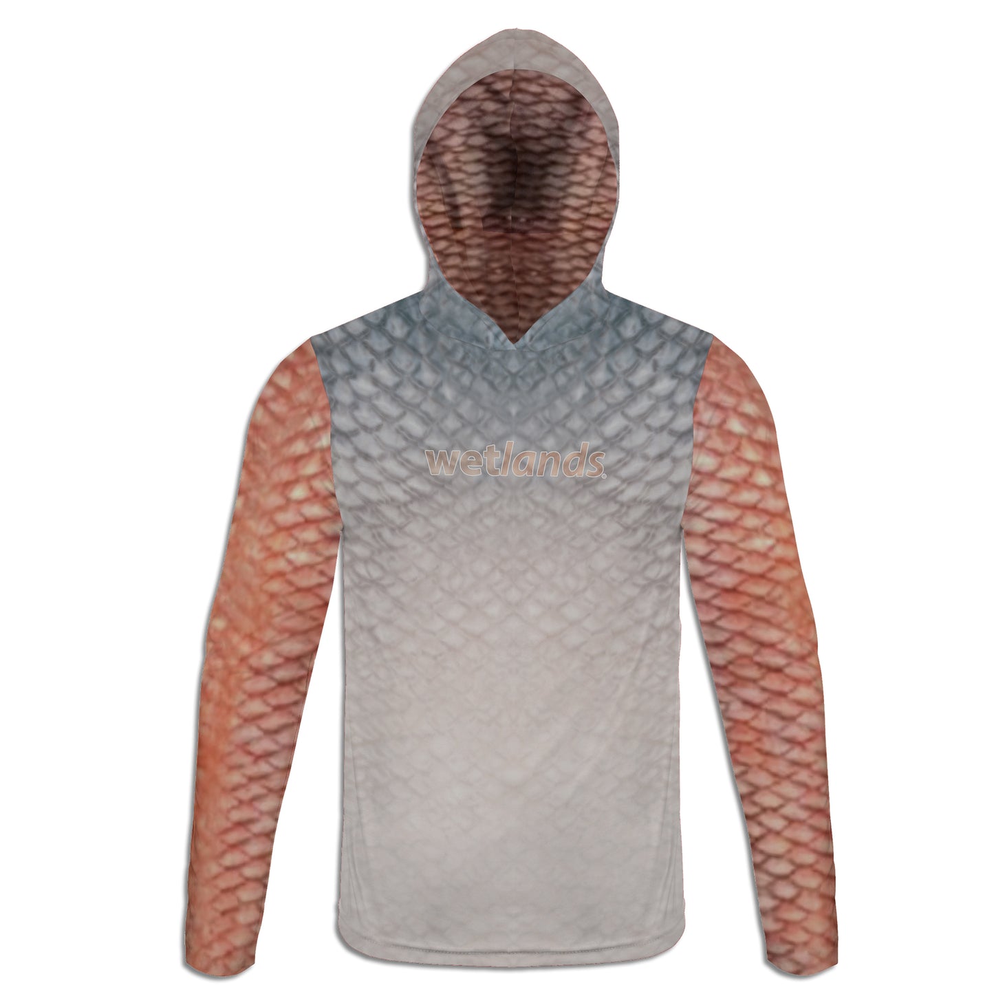 Red Snapper - Unisex Long Sleeve Sun Proof Performance Fishing Top with built in Hoodie and Gaiter (short sleeve option also available)