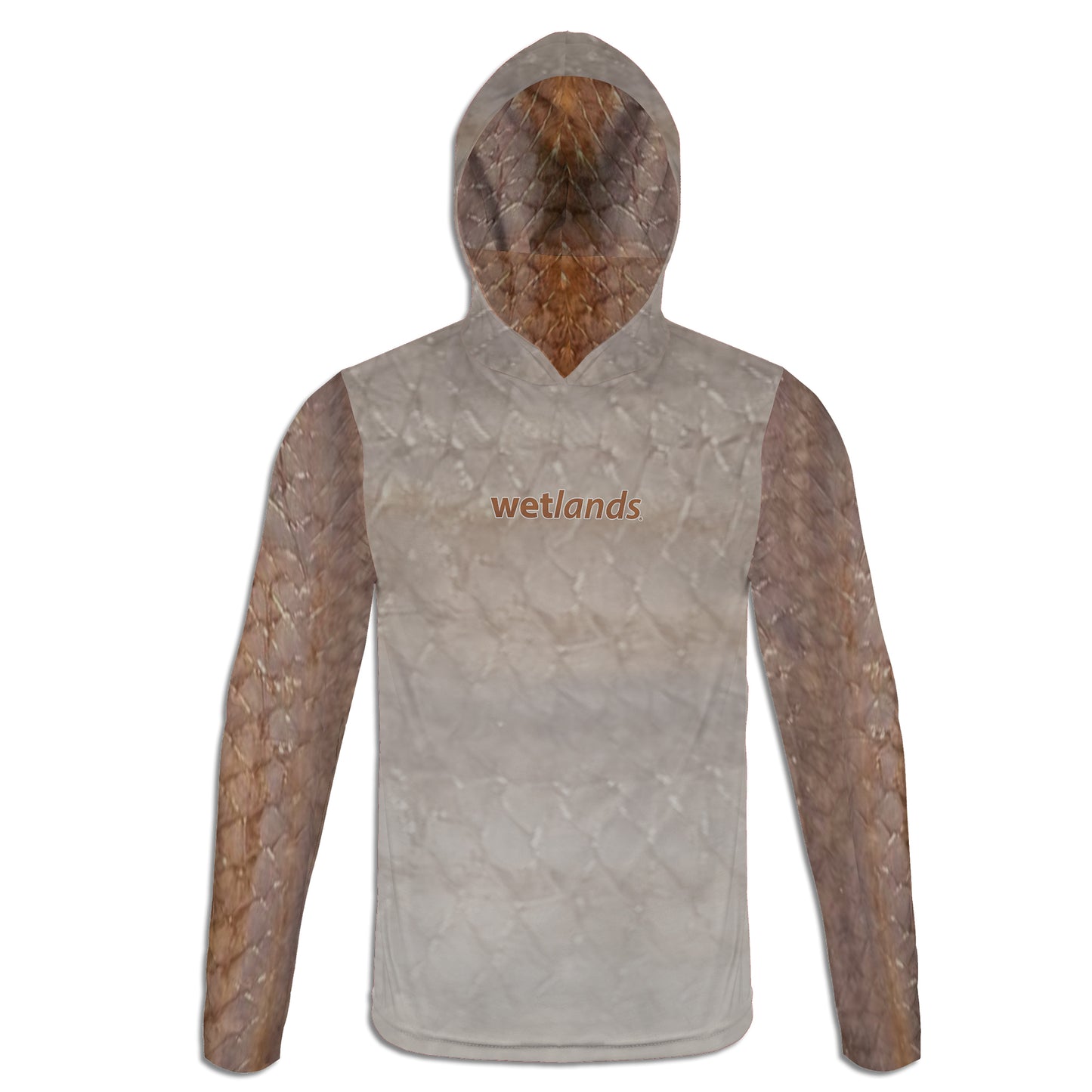 Snakehead and Bluegill - Unisex Long Sleeve Sun Proof Performance Fishing Top with built in Hoodie and Gaiter (short sleeve option also available)
