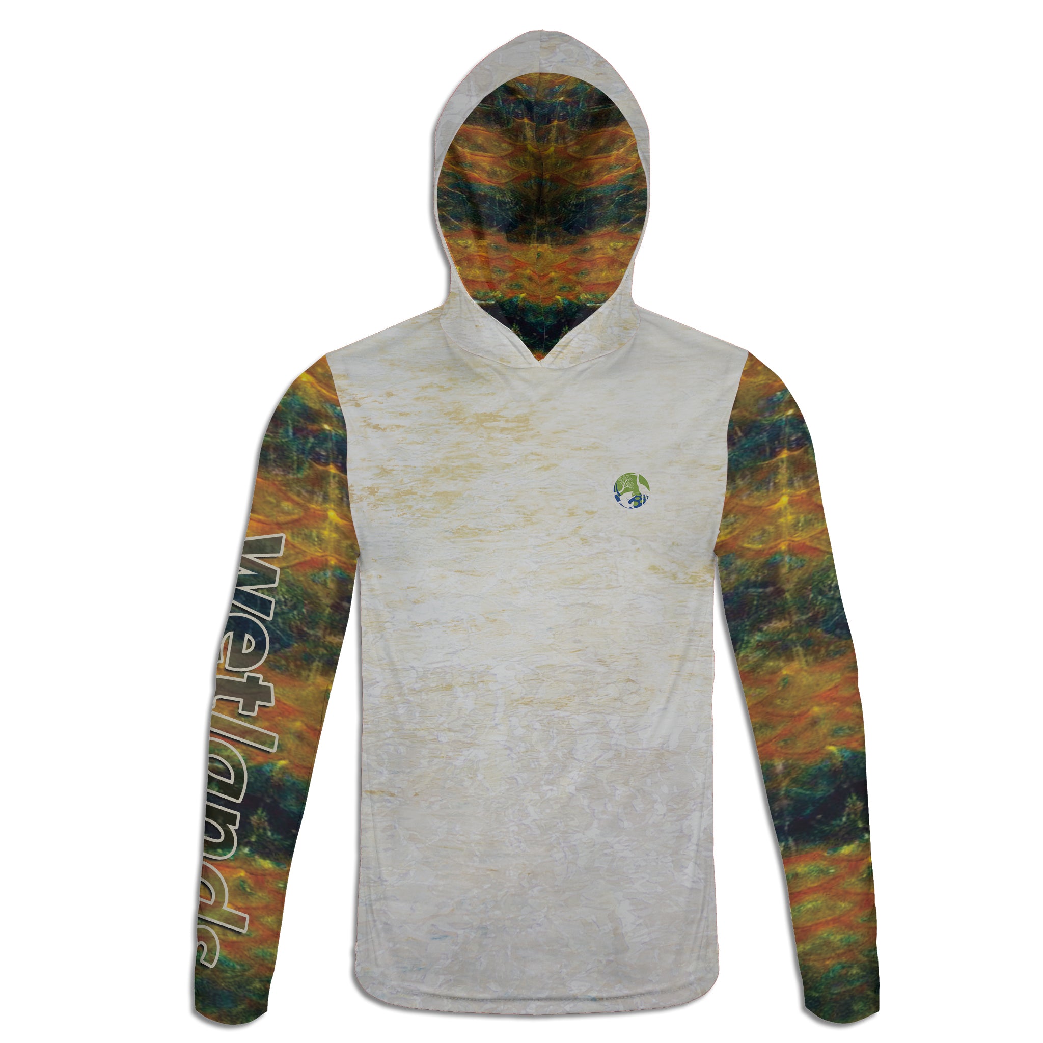 Mayan Cichlid- Unisex Long Sleeve Sun Proof Performance Fishing Top with built in Hoodie and Gaiter (short sleeve option also available)