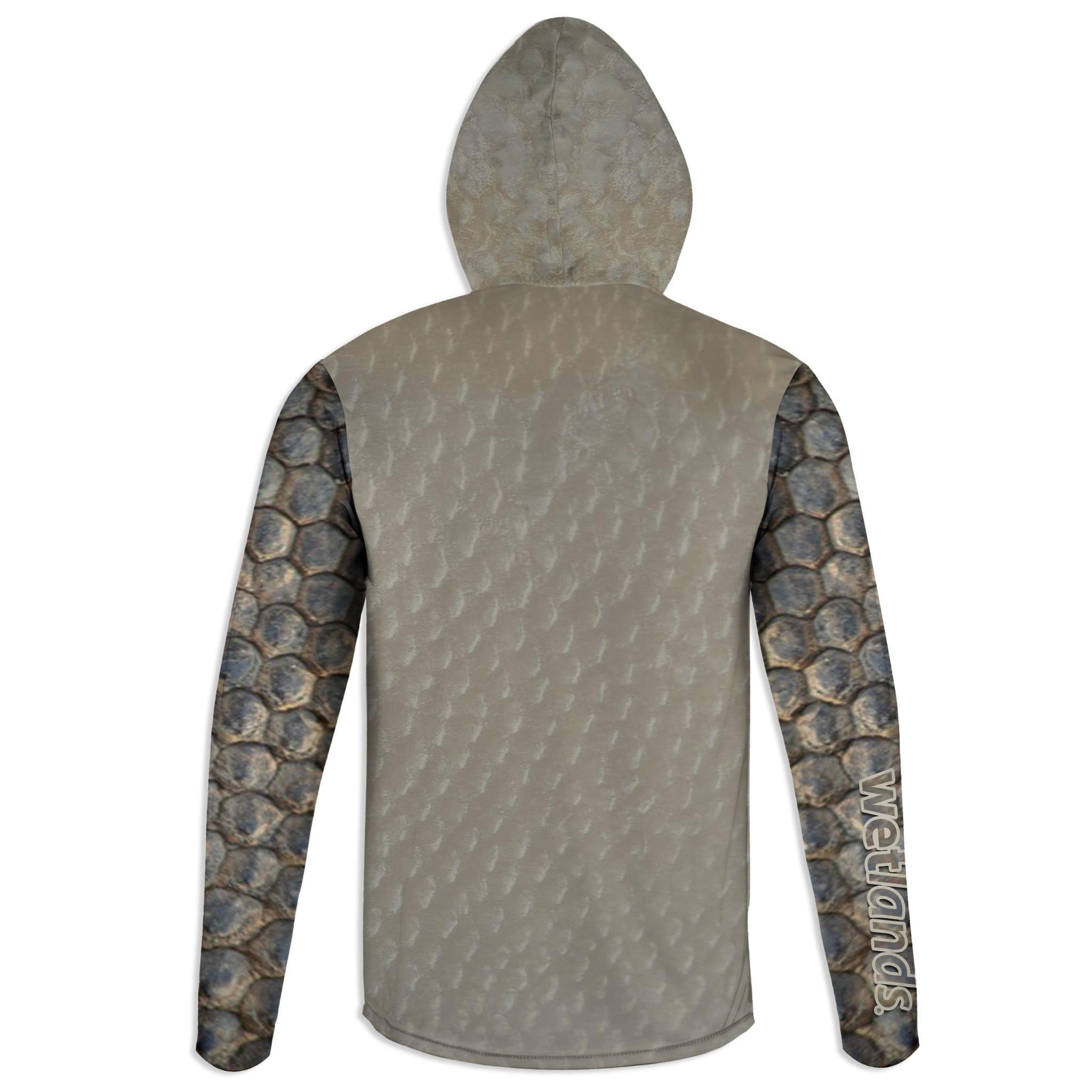 Copper Scale - Unisex Long Sleeve Sun Proof Performance Fishing Top with built in Hoodie and Gaiter (short sleeve option also available)