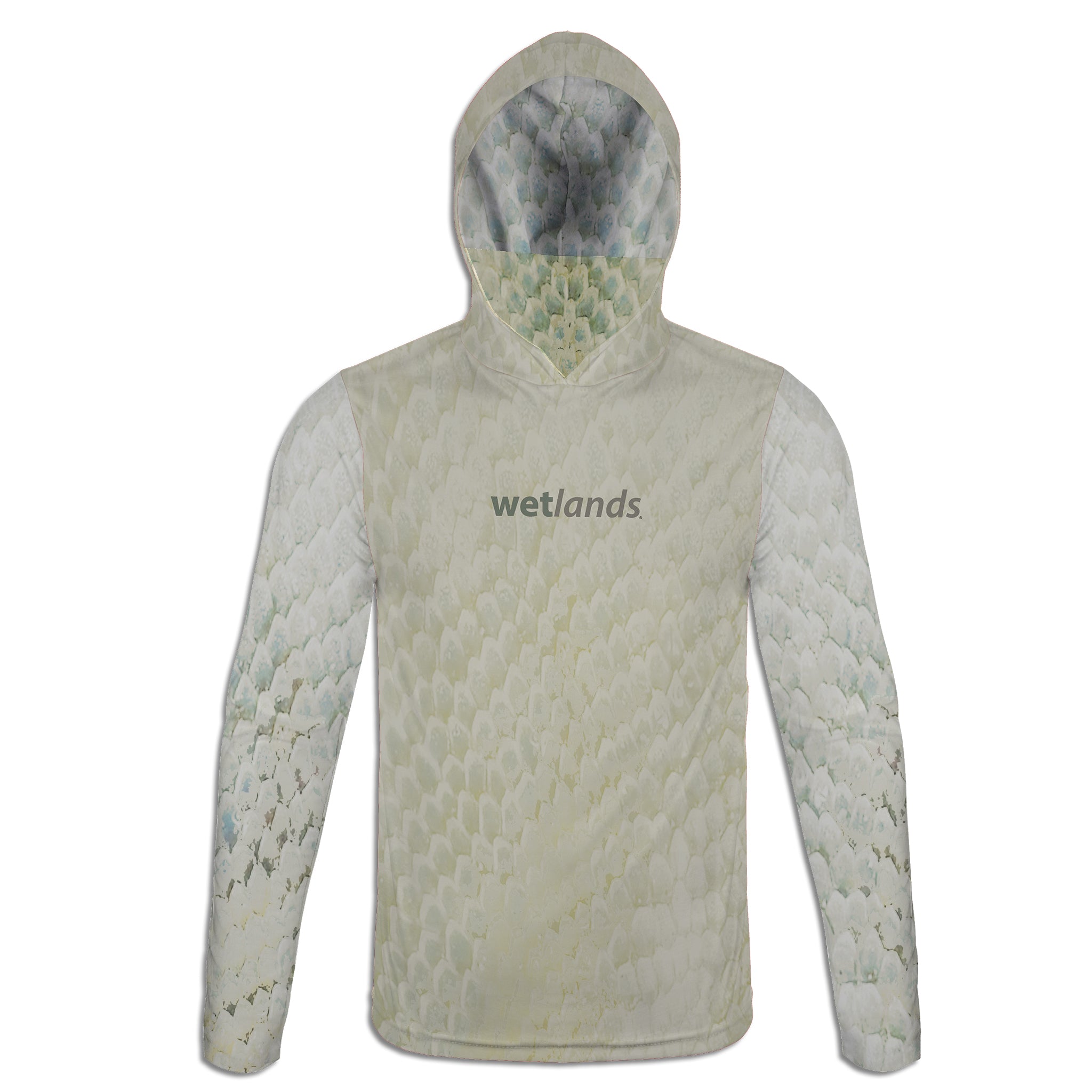 Desert Scale - Unisex Long Sleeve Sun Proof Performance Fishing Top with built in Hoodie and Gaiter (short sleeve option also available)