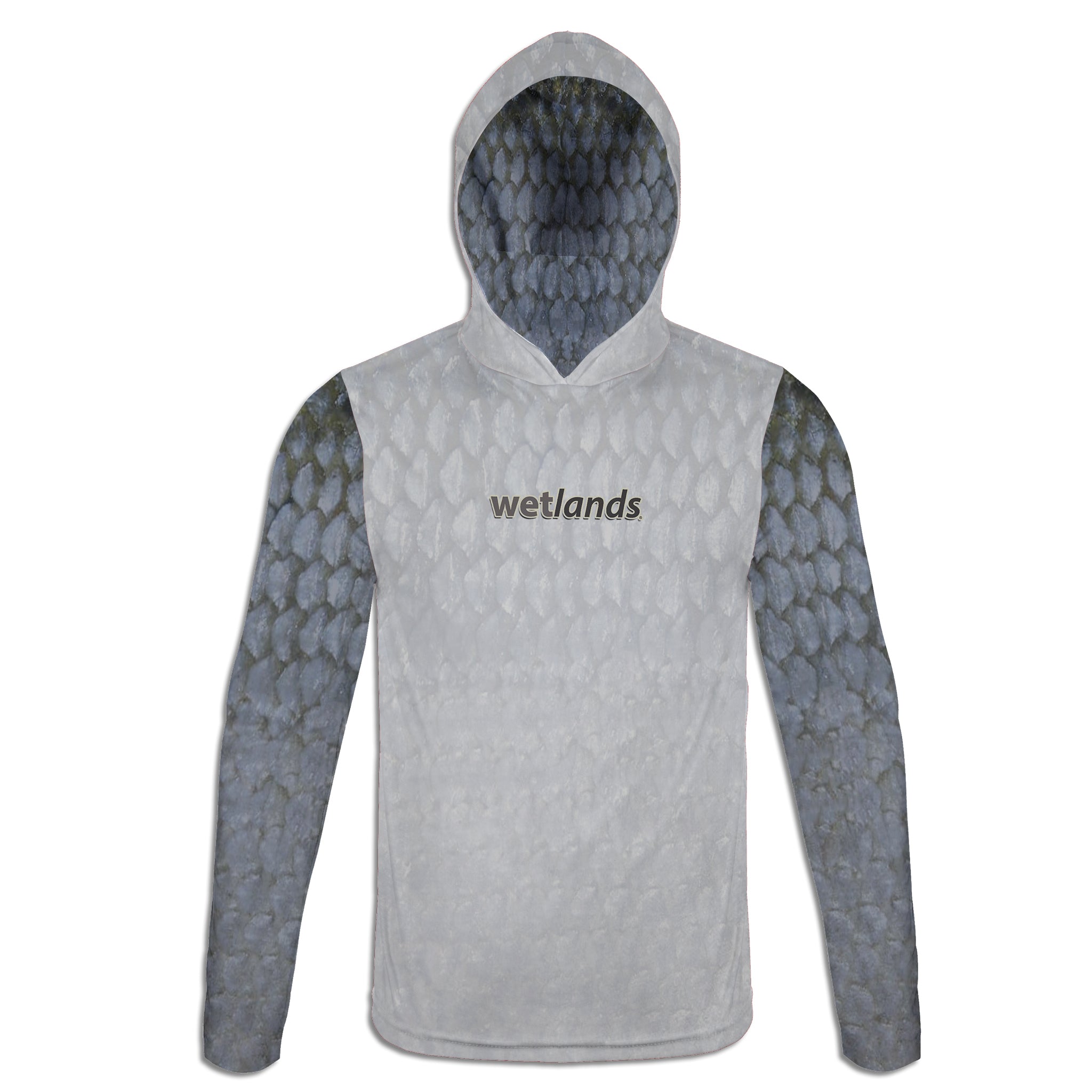 Platinum Scale - Unisex Long Sleeve Sun Proof Performance Fishing Top with built in Hoodie and Gaiter (short sleeve option also available)