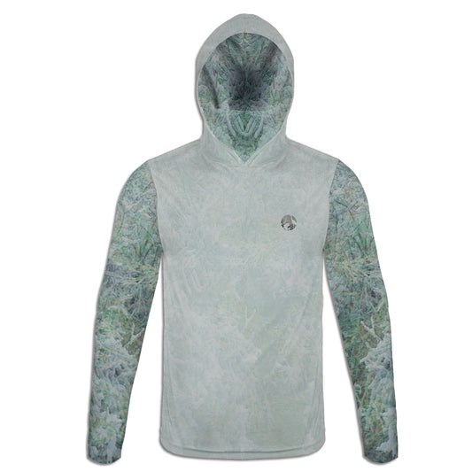 Winter Frost - Unisex Long Sleeve Sun Proof Performance Fishing Top with built in Hoodie and Gaiter (short sleeve option also available)