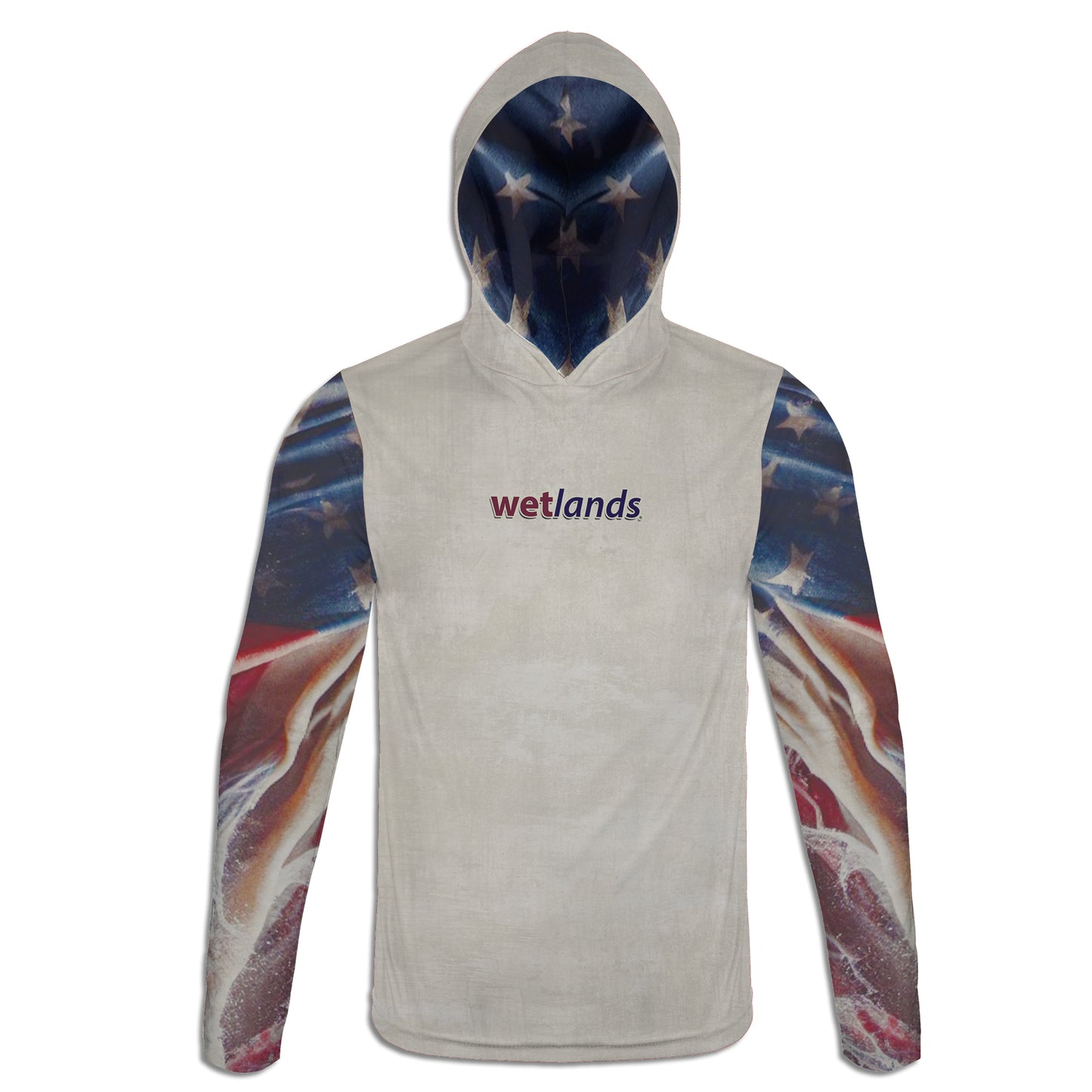 Old Glory - Unisex Long Sleeve Sun Proof Performance Fishing Top with built in Hoodie and Gaiter (short sleeve option also available)