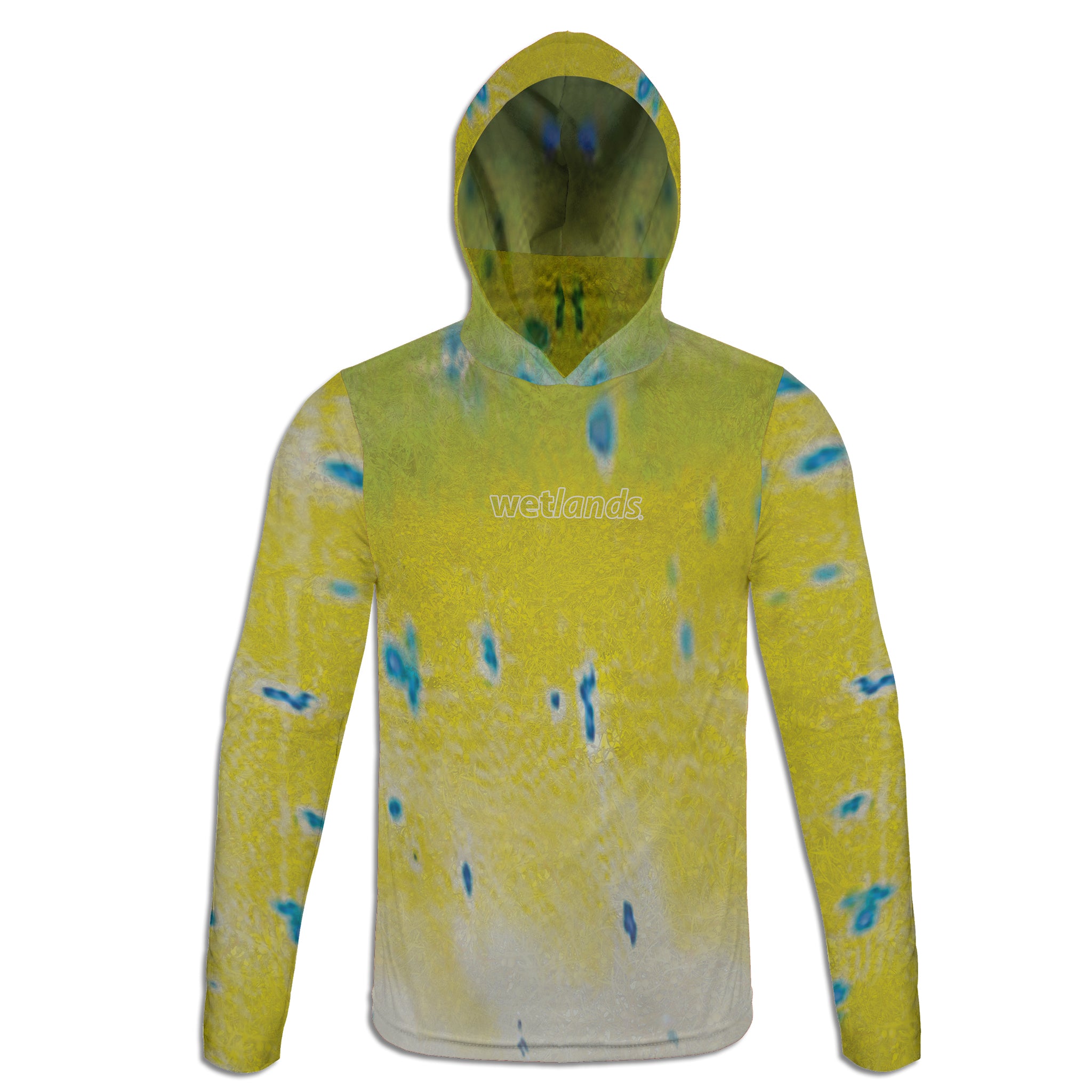 Mahi School - Unisex Long Sleeve Sun Proof Performance Fishing Top with built in Hoodie and Gaiter (short sleeve option also available)