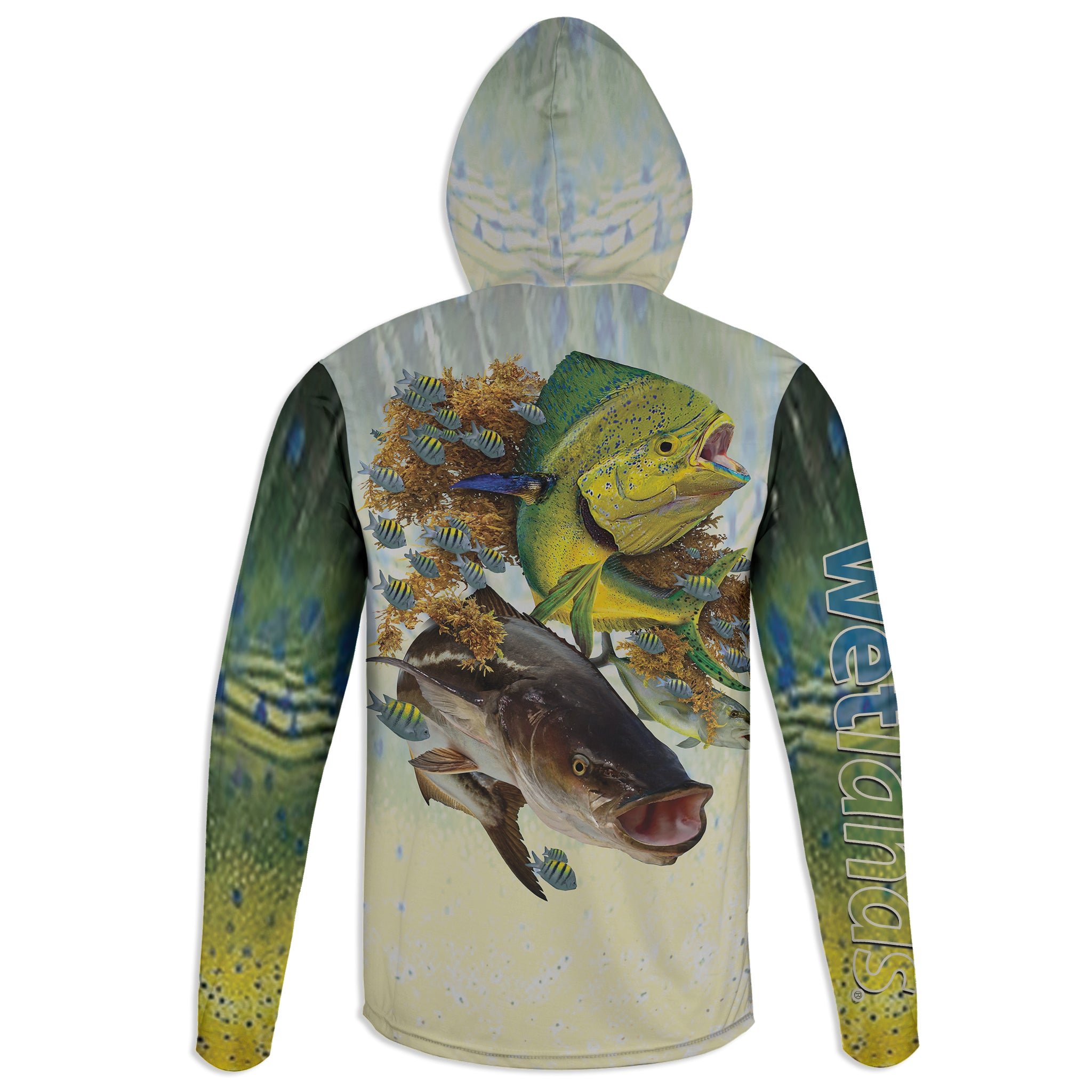 Cobia & Mahi - Unisex Long Sleeve Sun Proof Performance Fishing Top with built in Hoodie and Gaiter (short sleeve option also available)