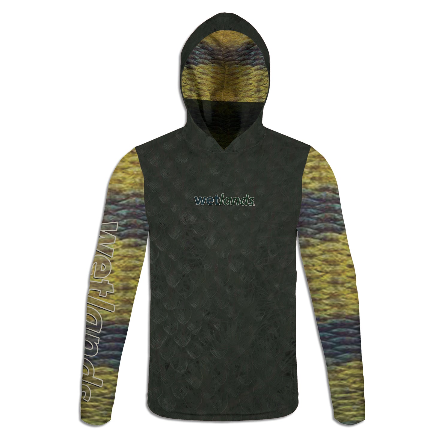 Winter Perch - Unisex Long Sleeve Sun Proof Performance Fishing Top with built in Hoodie and Gaiter (short sleeve option also available)