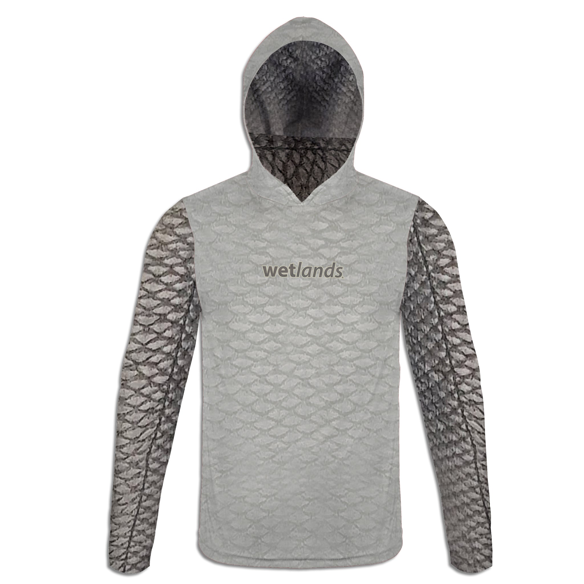 British Sea Bass - Unisex Long Sleeve Sun Proof Performance Fishing Top with built in Hoodie and Gaiter (short sleeve option also available)