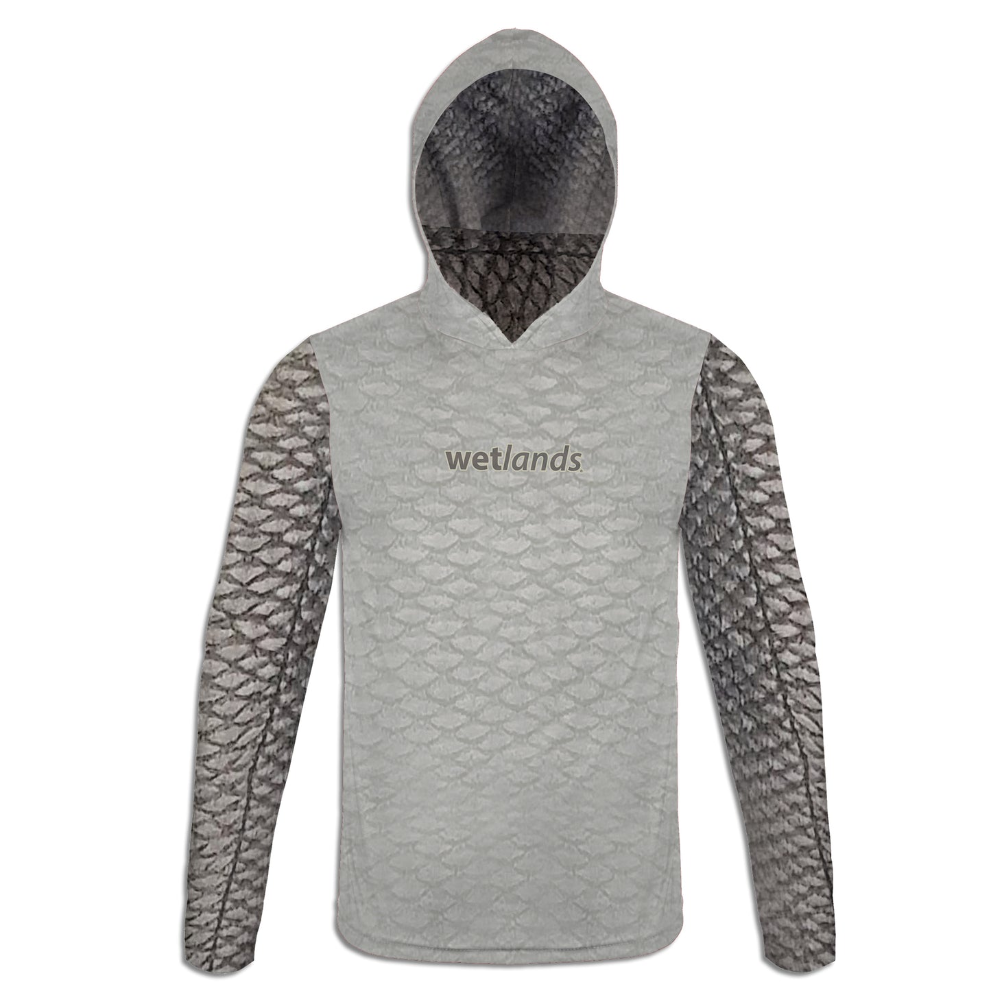 British Sea Bass - Unisex Long Sleeve Sun Proof Performance Fishing Top with built in Hoodie and Gaiter (short sleeve option also available)