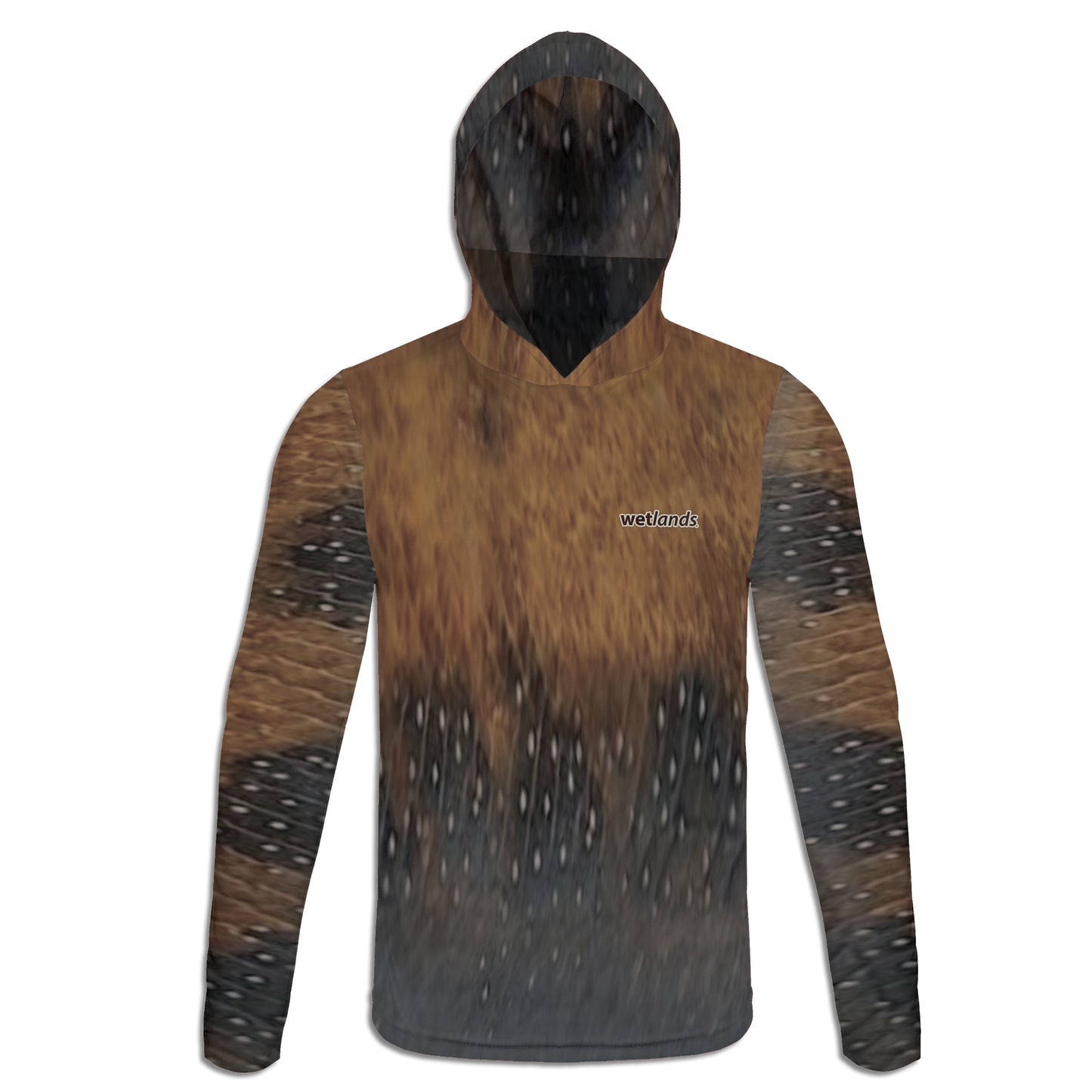 Bullseye and Tilapia - Unisex Long Sleeve Sun Proof Performance Fishing Top with built in Hoodie and Gaiter (short sleeve option also available)