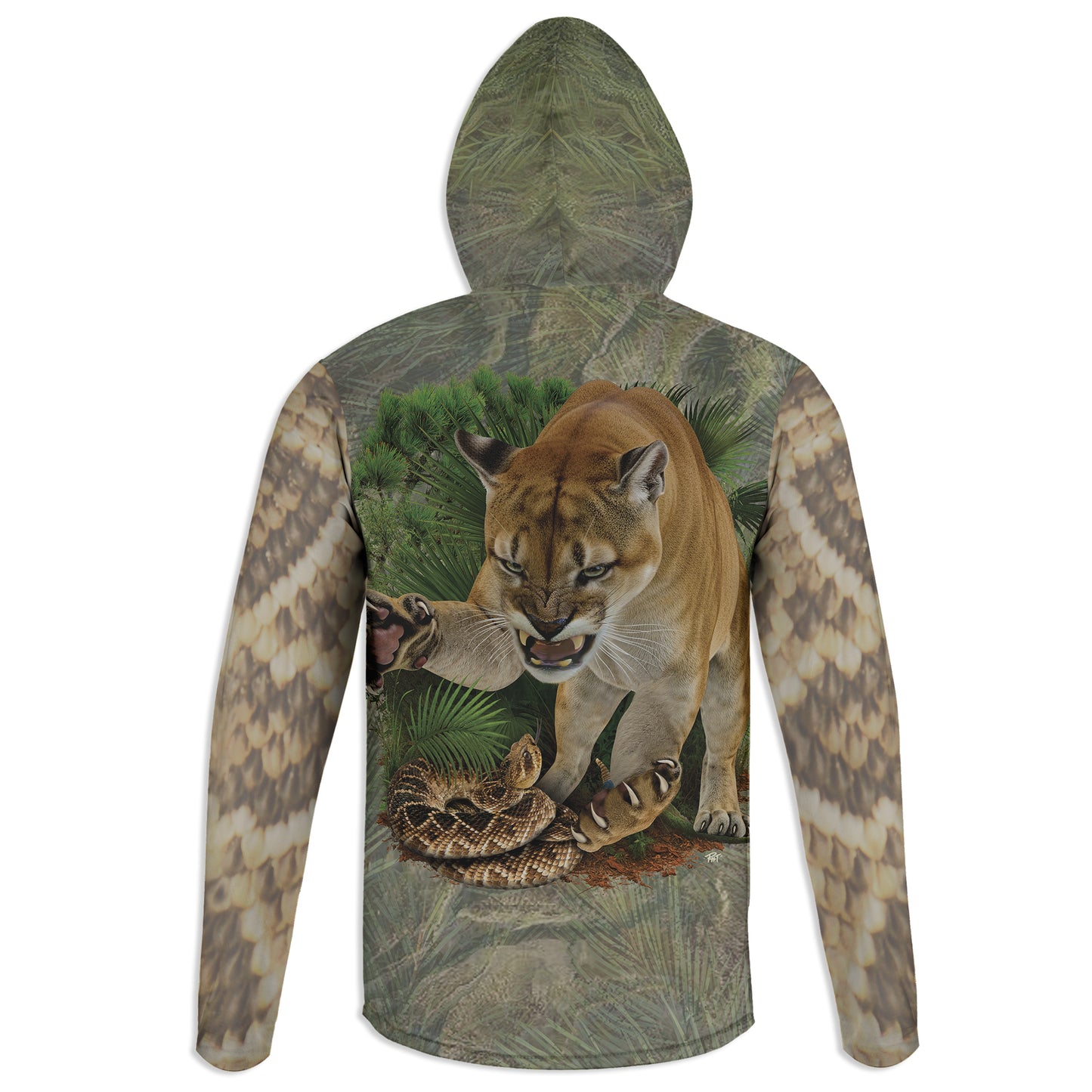 Panther and Diamondback - Unisex Long Sleeve Sun Proof Performance Fishing Top with built in Hoodie (short sleeve option also available)