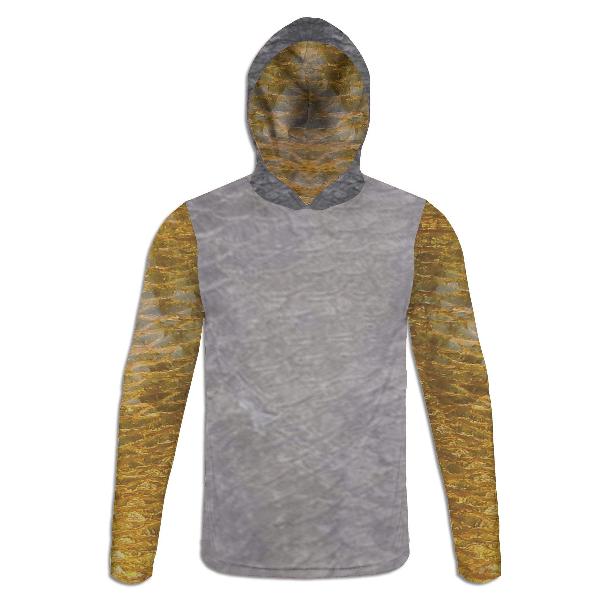 Redfish and Drum - Unisex Long Sleeve Sun Proof Performance Fishing Top with built in Hoodie and Gaiter (short sleeve option also available)