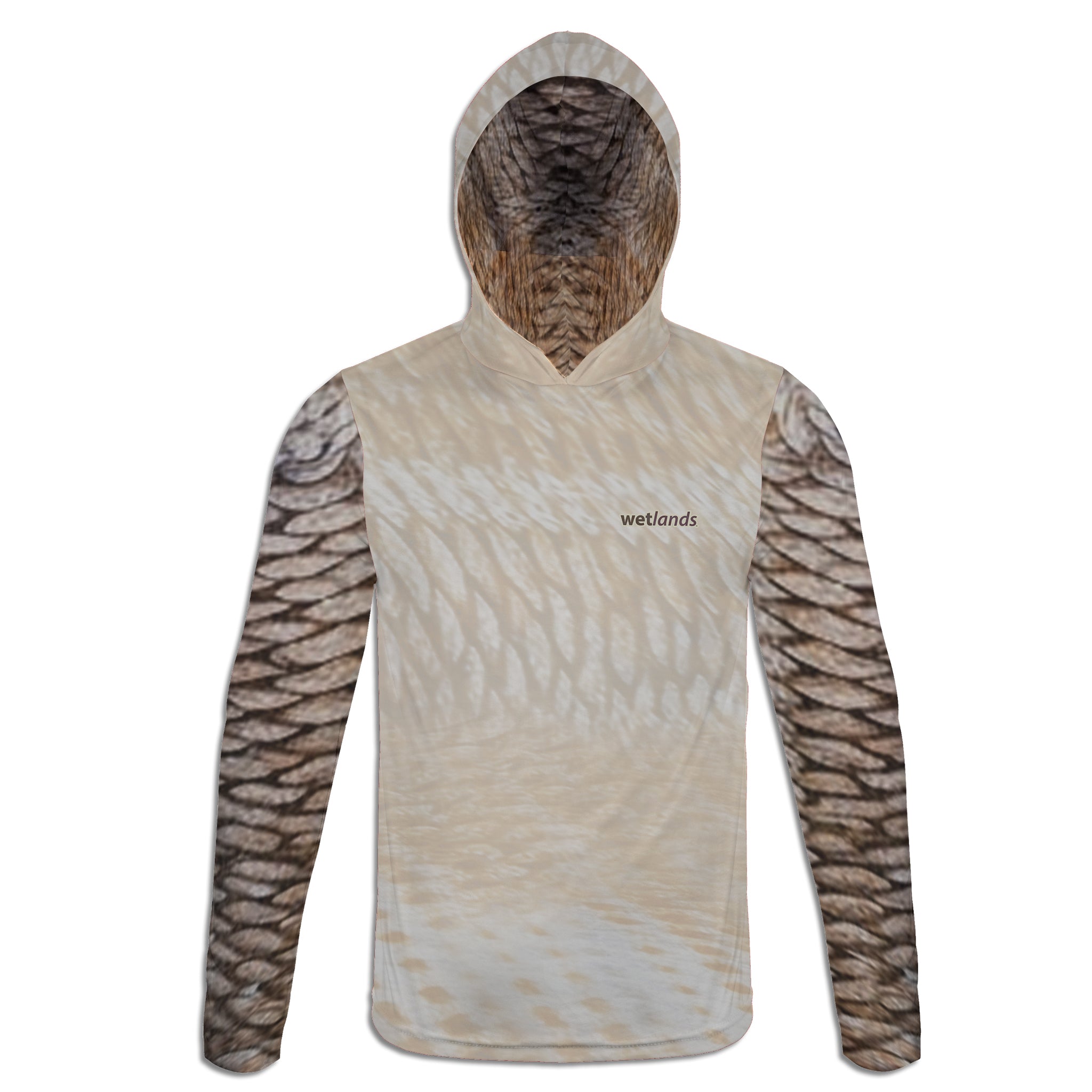 Redfish and Grub - Unisex Long Sleeve Sun Proof Performance Fishing Top with built in Hoodie and Gaiter (short sleeve option also available)