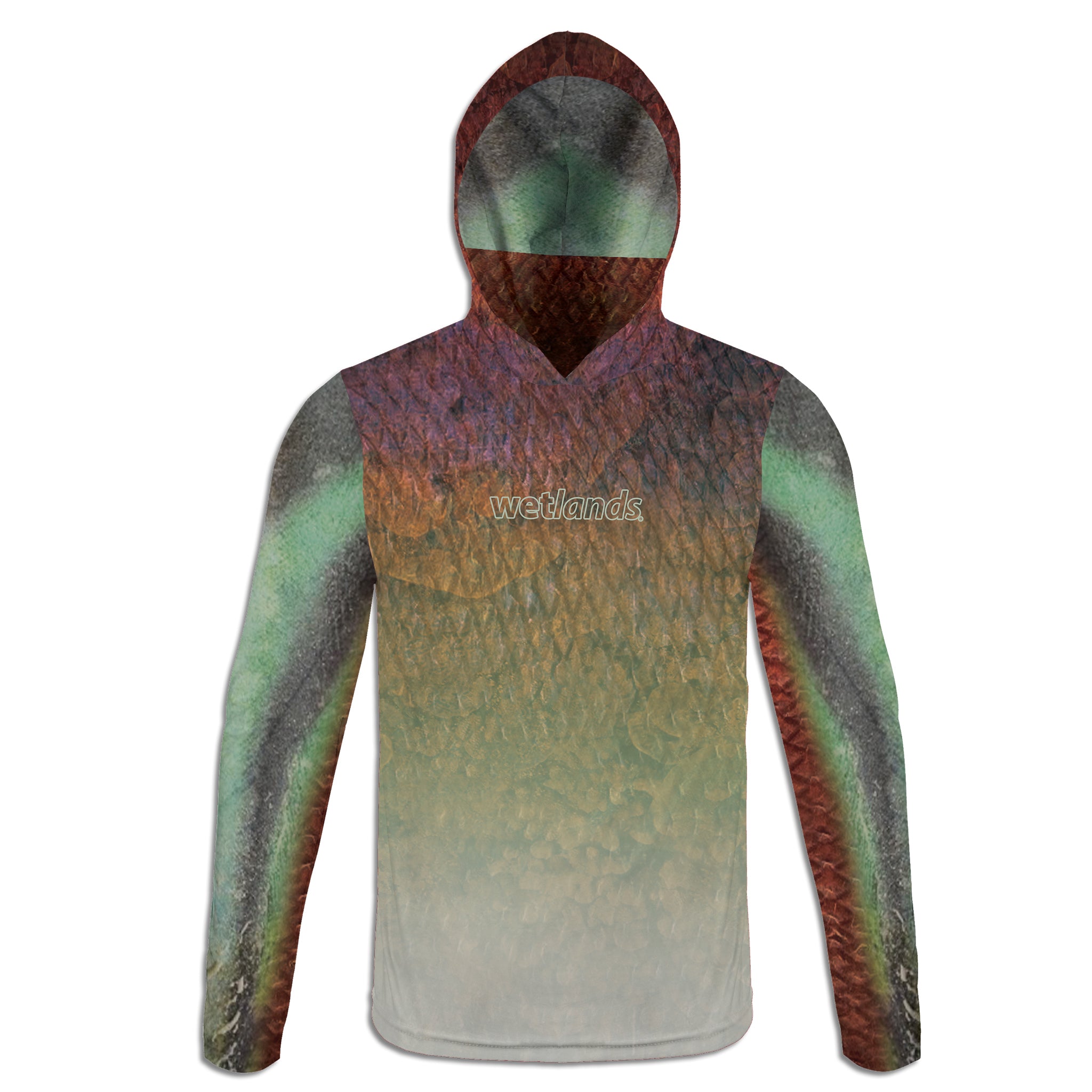 Roosterfish and Cubera - Unisex Long Sleeve Sun Proof Performance Fishing Top with built in Hoodie and Gaiter (short sleeve option also available)