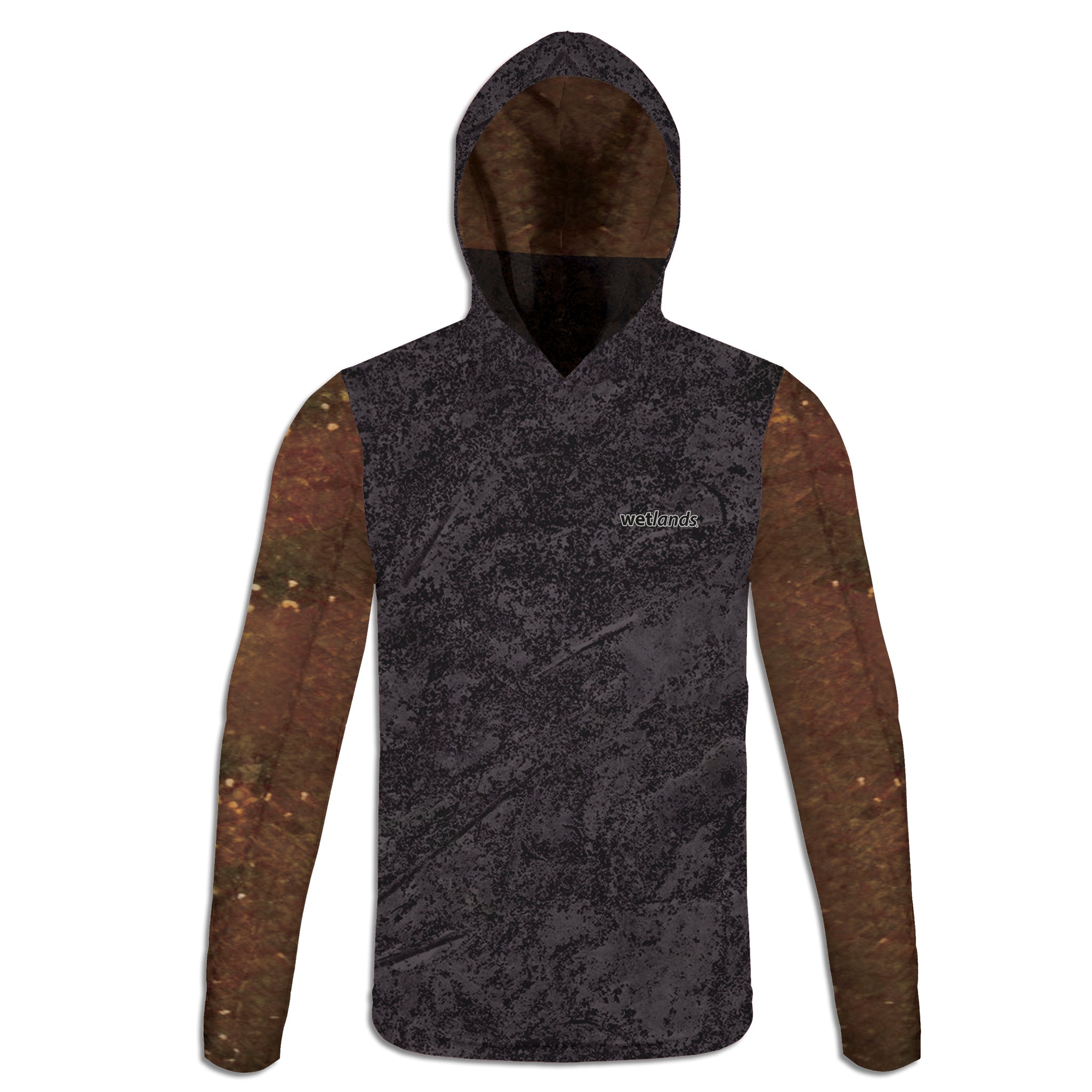 Snakehead and Anole Lizard - Unisex Long Sleeve Sun Proof Performance Fishing Top with built in Hoodie and Gaiter (short sleeve option also available)