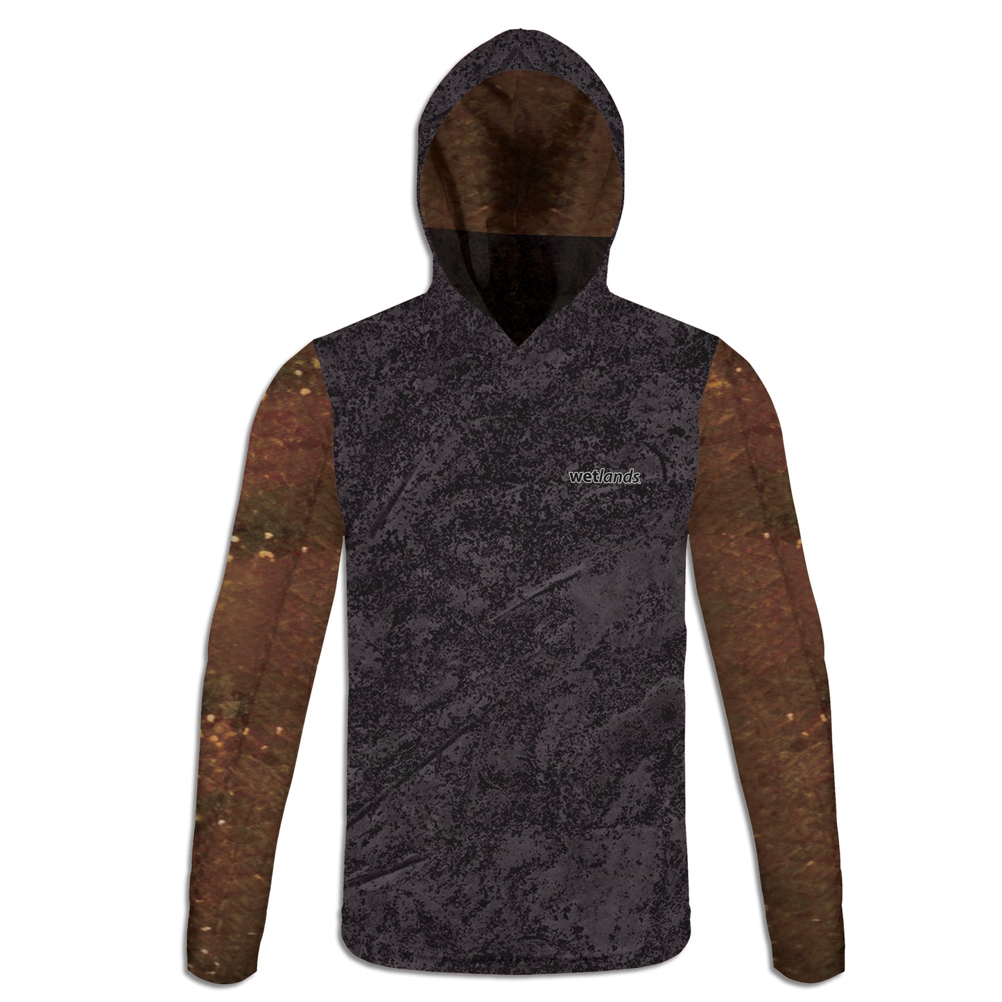 Snakehead and Anole Lizard - Unisex Long Sleeve Sun Proof Performance Fishing Top with built in Hoodie and Gaiter (short sleeve option also available)