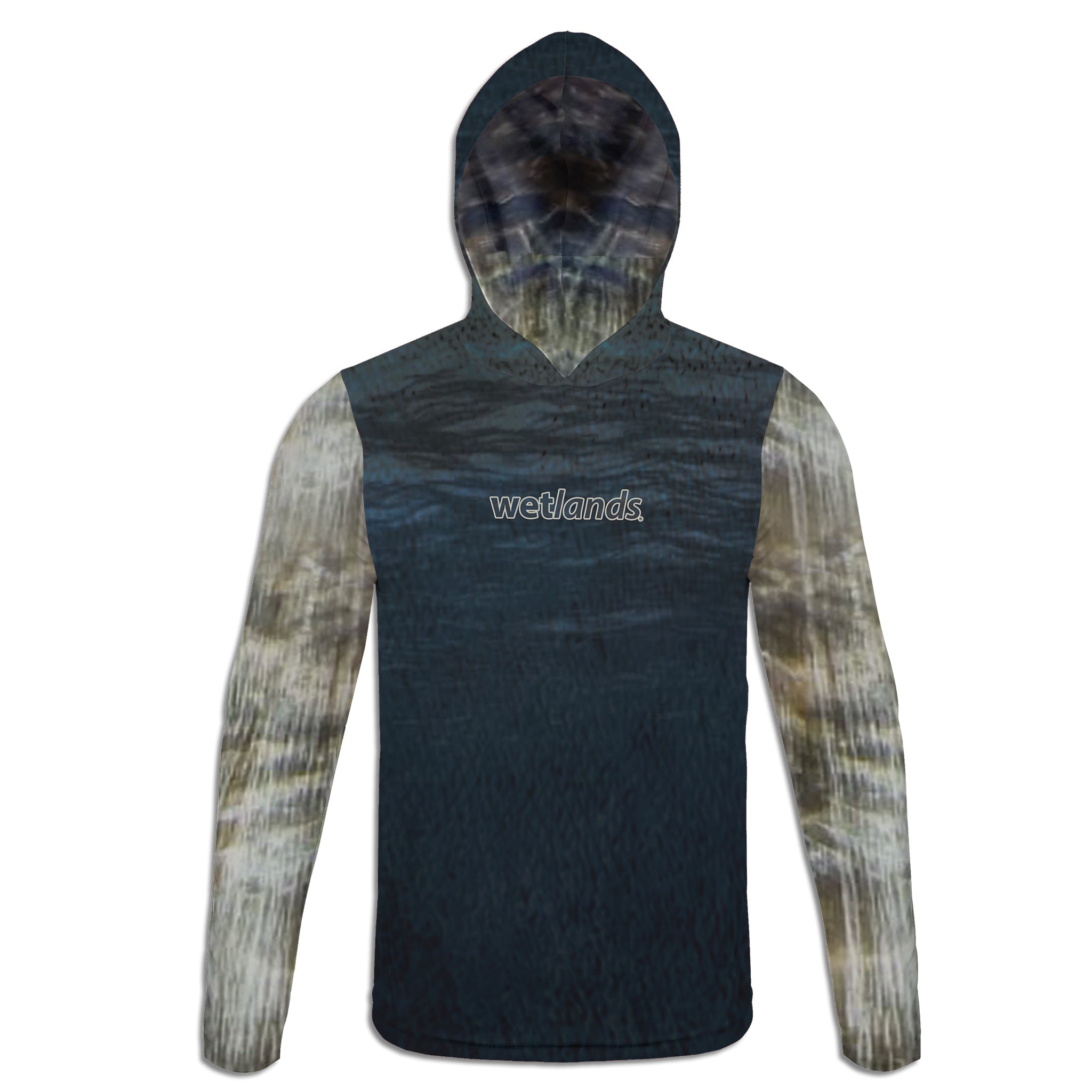 Swordfish and Pomfret - Unisex Long Sleeve Sun Proof Performance Fishing Top with built in Hoodie and Gaiter (short sleeve option also available)
