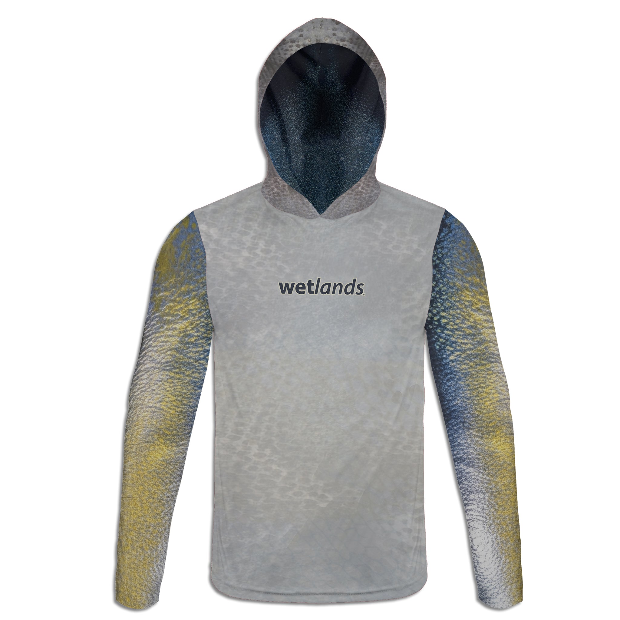 Yellowfin Tuna - Unisex Long Sleeve Sun Proof Performance Fishing Top with built in Hoodie and Gaiter (short sleeve option also available)